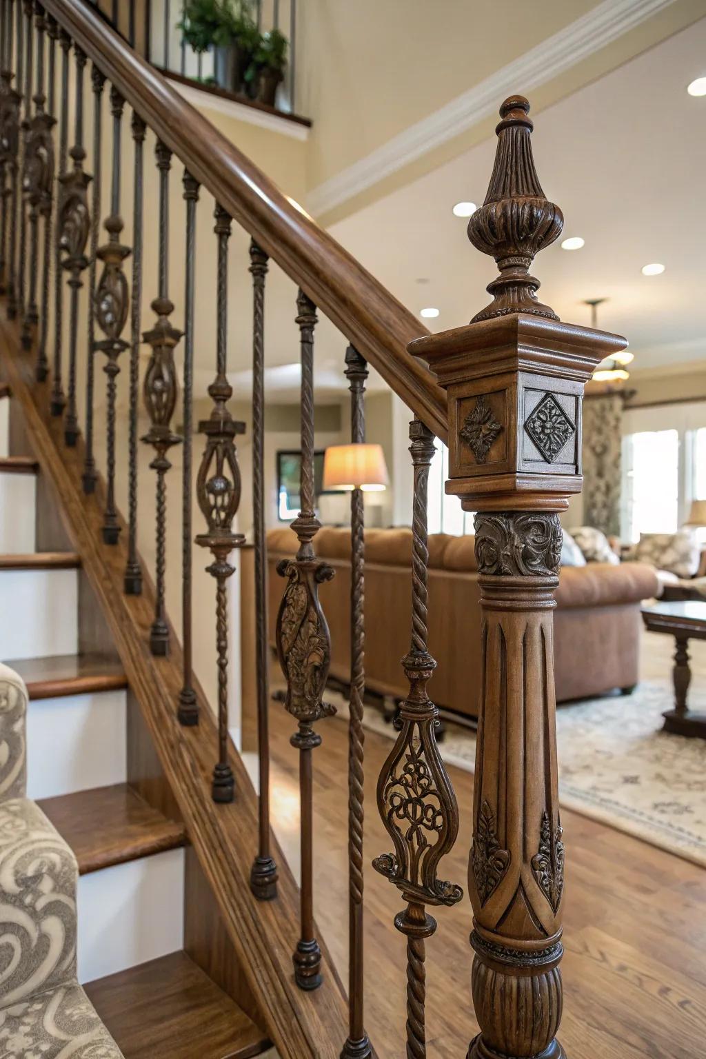 Artistic appeal with elegant supports.