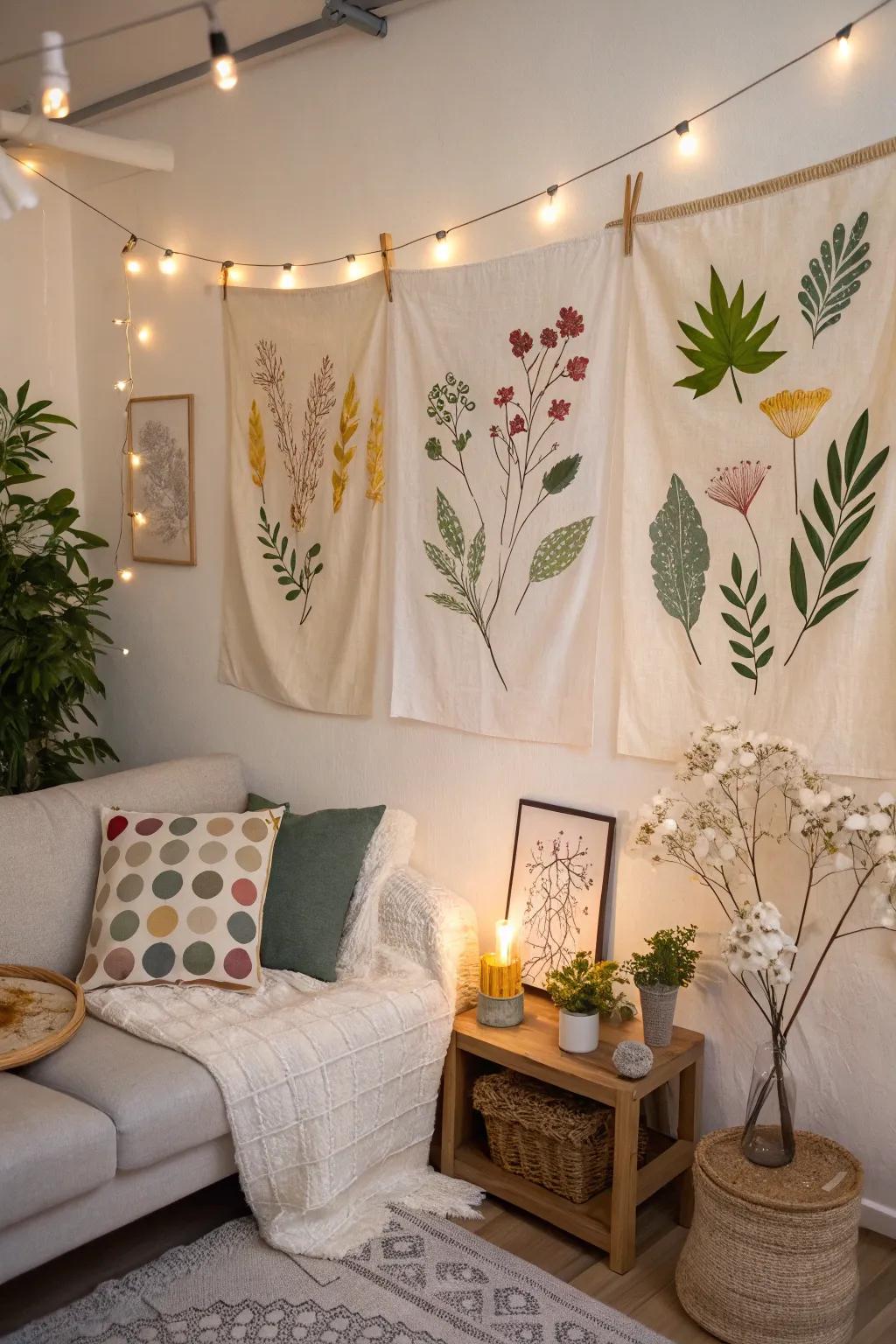 Nature-inspired banners bring peace and freshness.