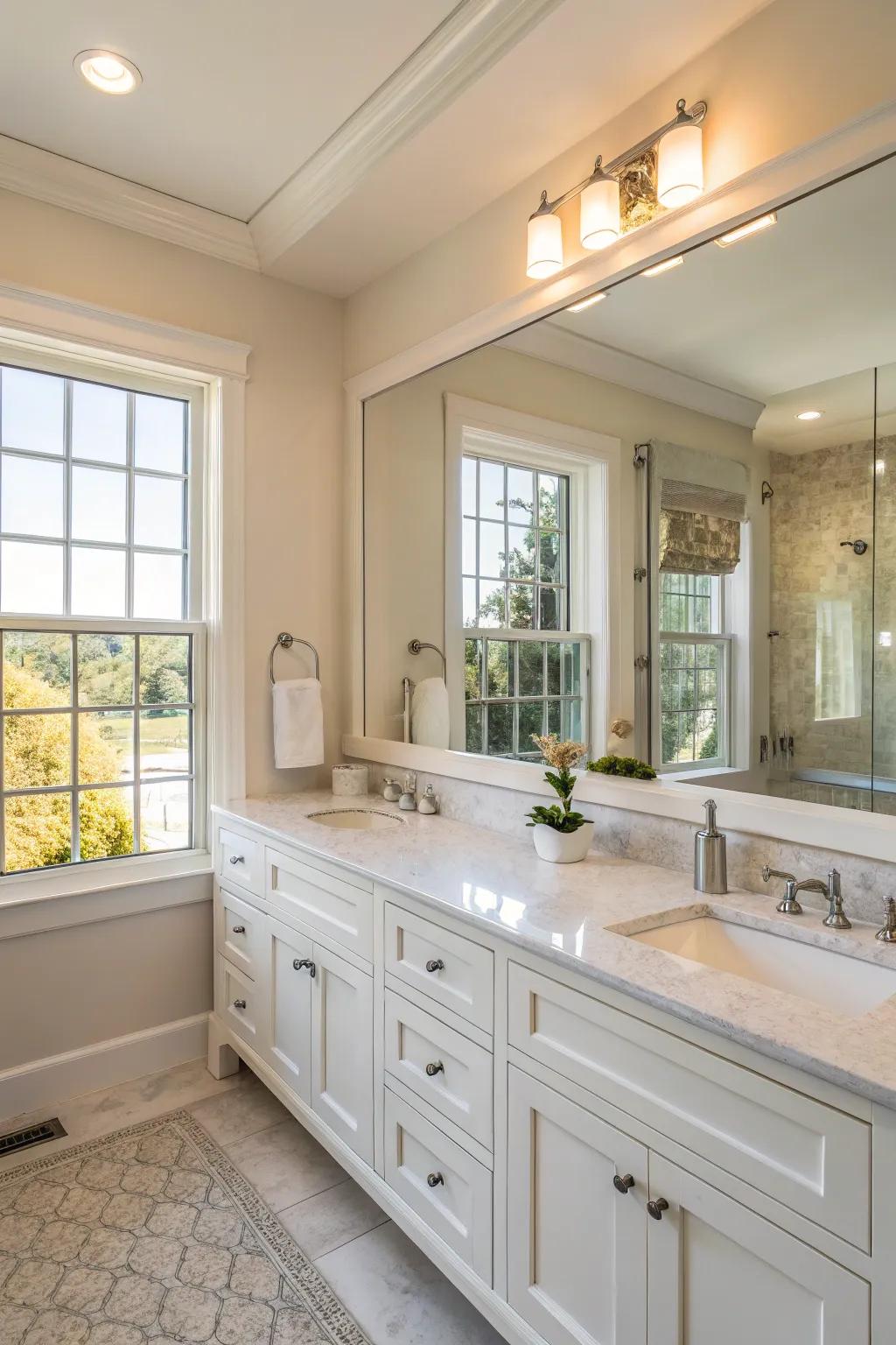 Mirrors that reflect sunlight can brighten any space.