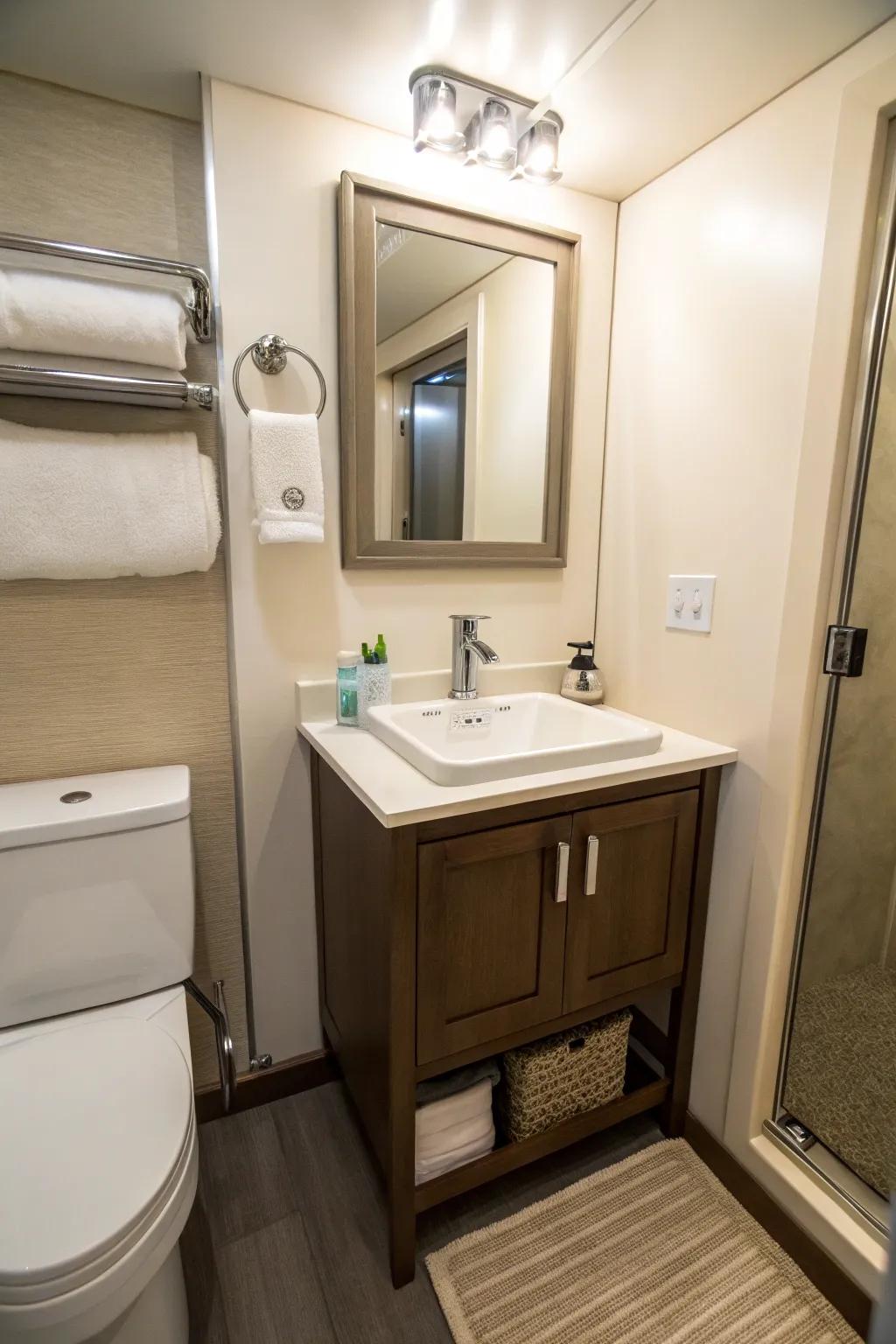 Use smart and space-saving ideas to get the most out of your bathroom's layout.
