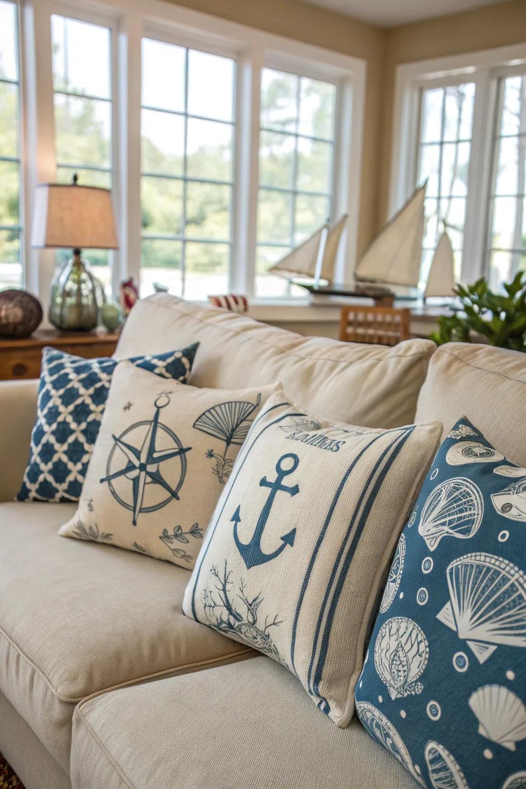 Elevate your living space with vibrant ocean-inspired throw pillows.