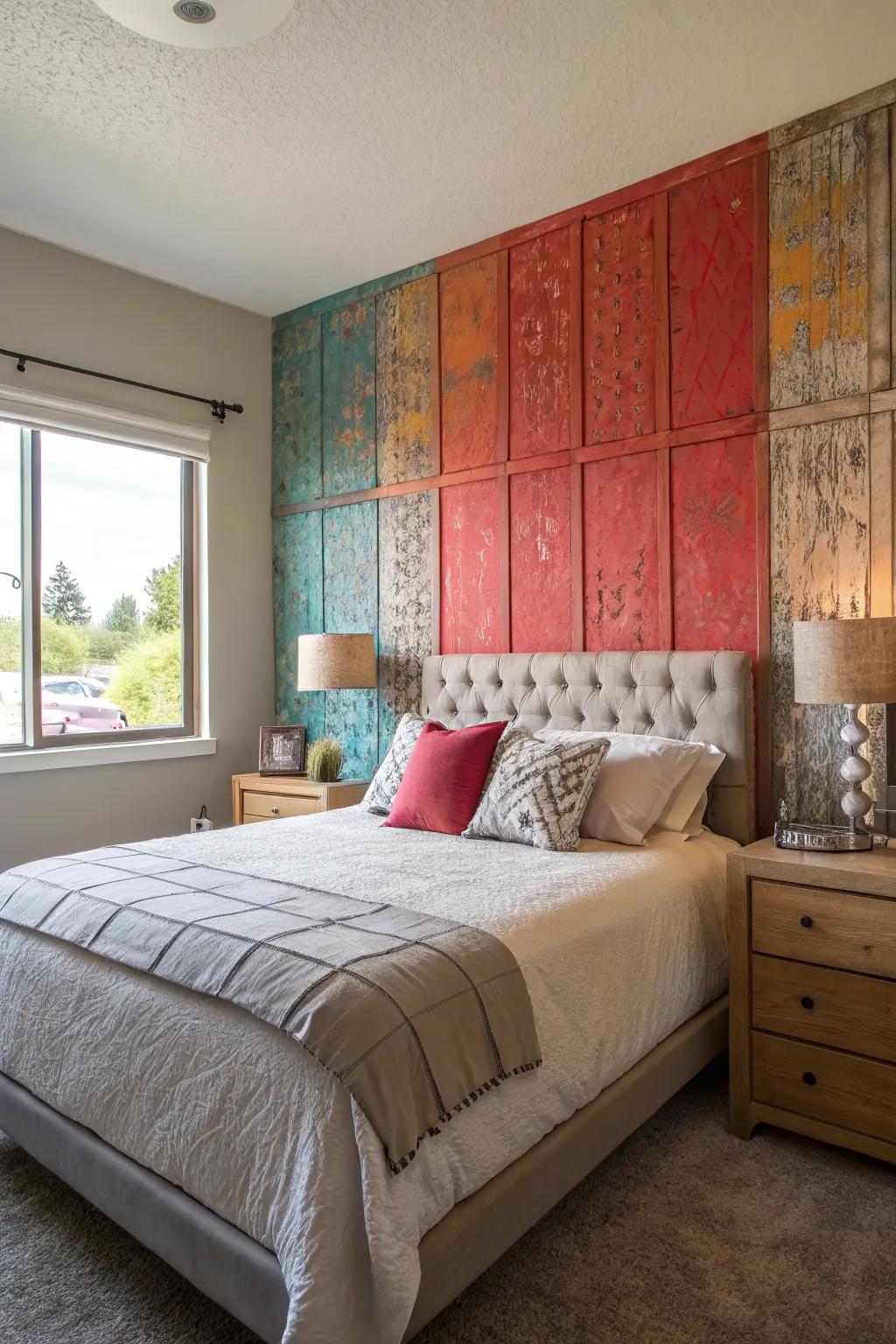 A statement wall adds character and focus.