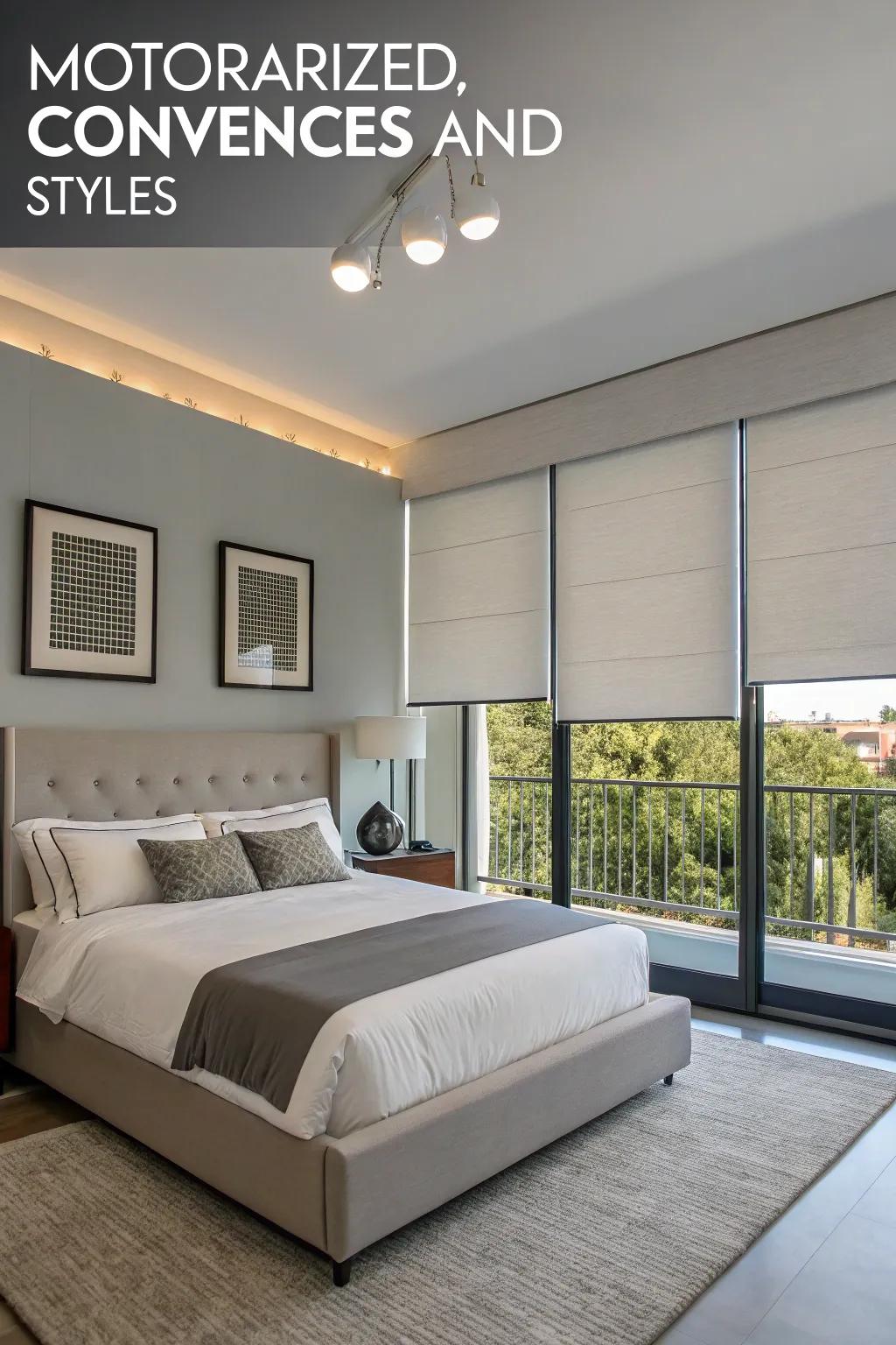 Automated screens bring modern convenience to your bedroom.