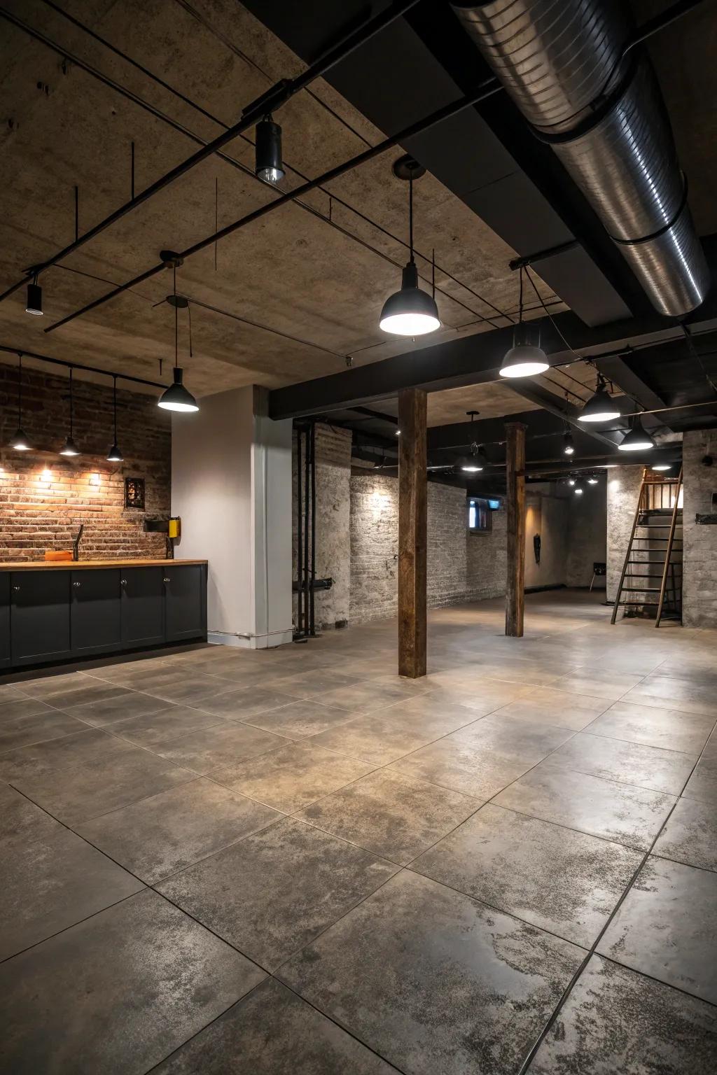 Solid tiles include a advanced, advanced edge to cellars.