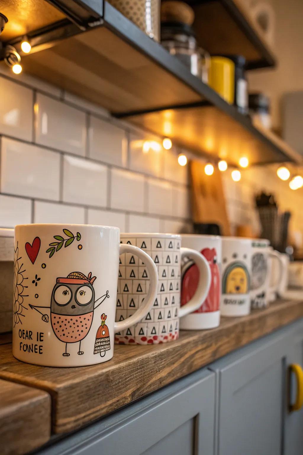 Quirky mugs make sipping your favorite beverage even more enjoyable.