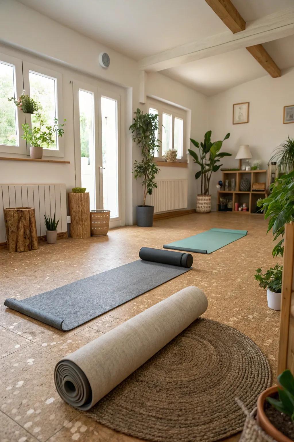 NatureGuard offers an eco-friendly and comfortable gym surface.