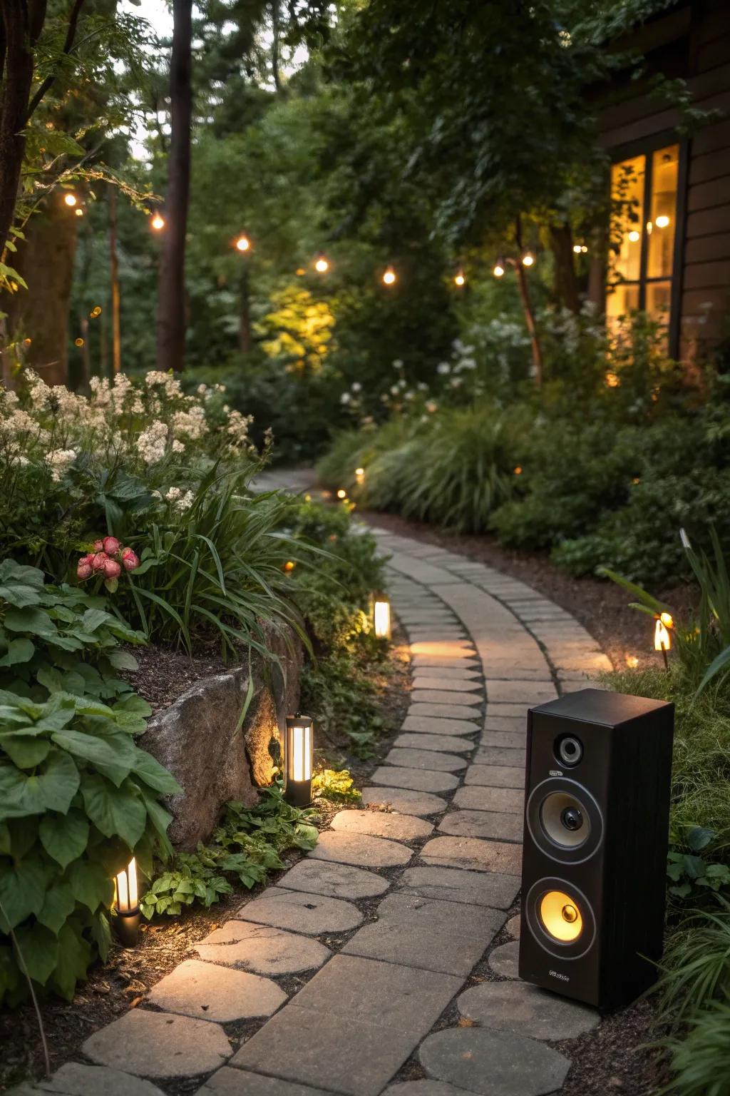 Speakers with built-in lighting enhance ambiance and audio quality.