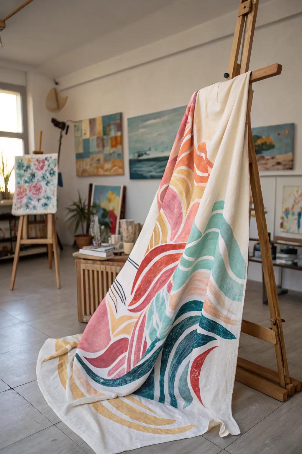 An artistic expression throw turns artwork into cozy decor.