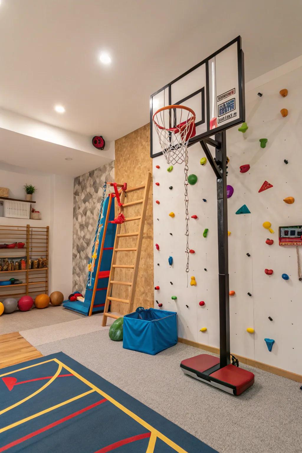 Encourage physical activity with a sports area.