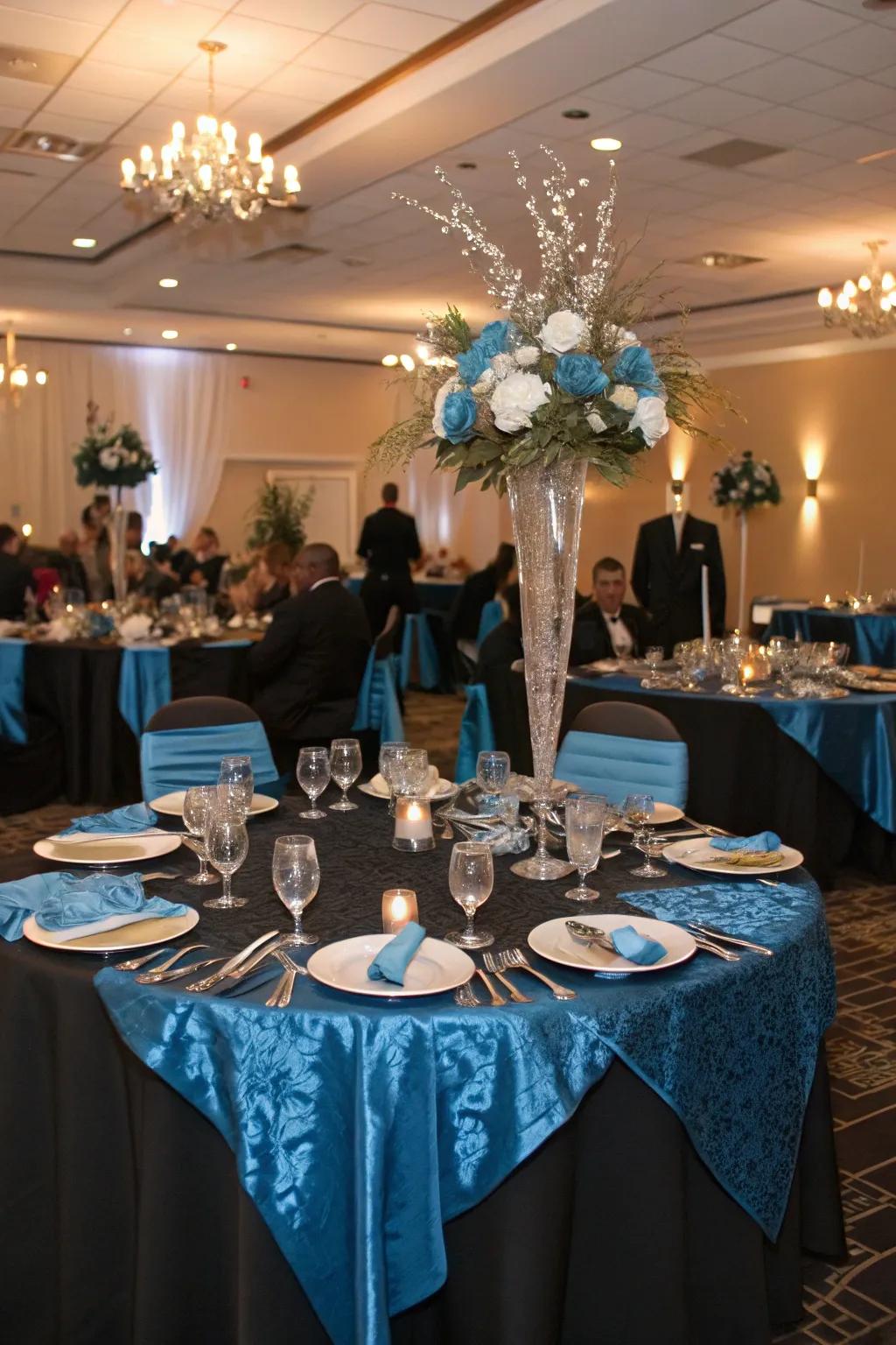 Elegant decor elements ensure your theme flows seamlessly into the reception.