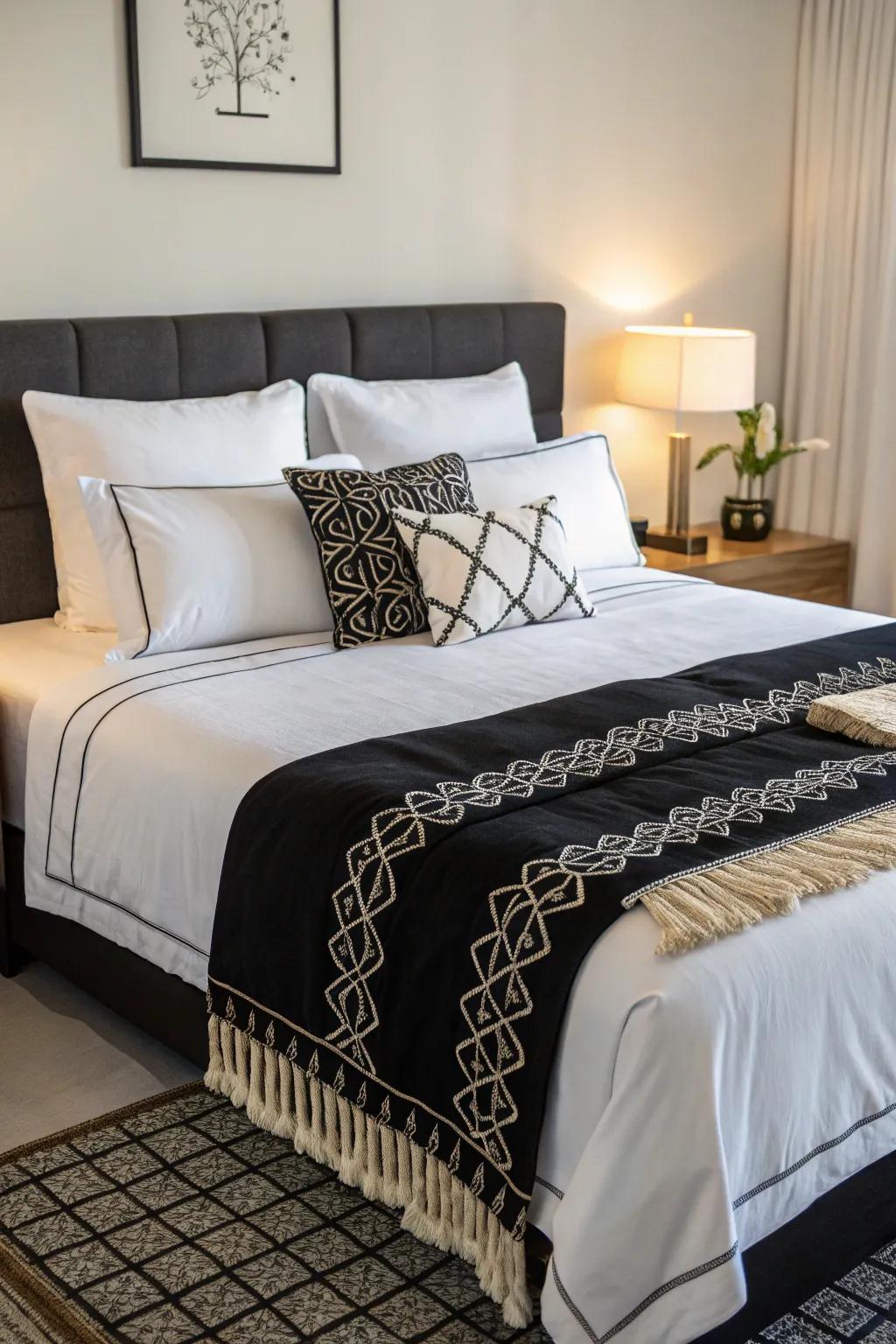 Embracing the timeless elegance of black and white.