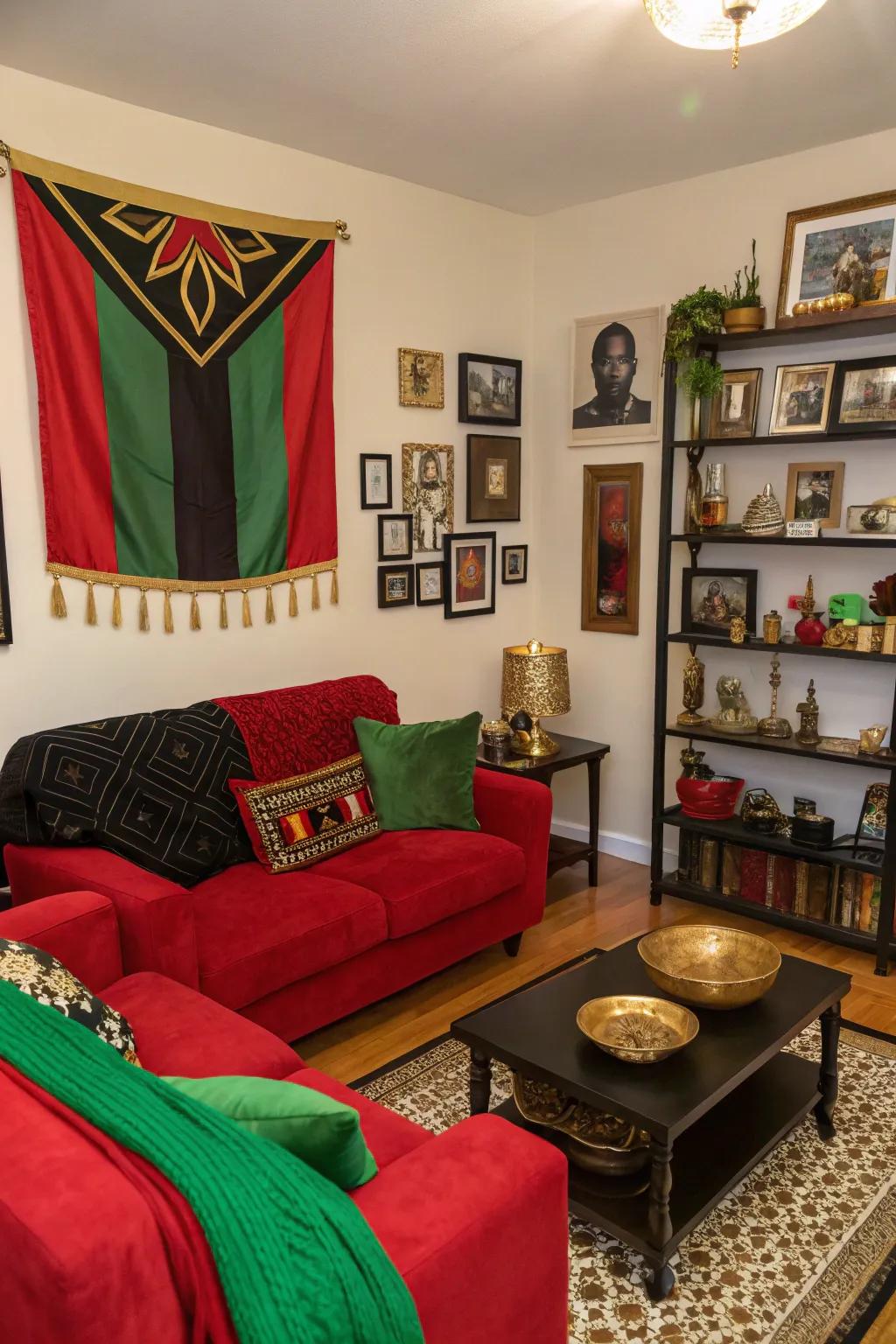 Decor infused with meaningful colors creates a rich atmosphere.