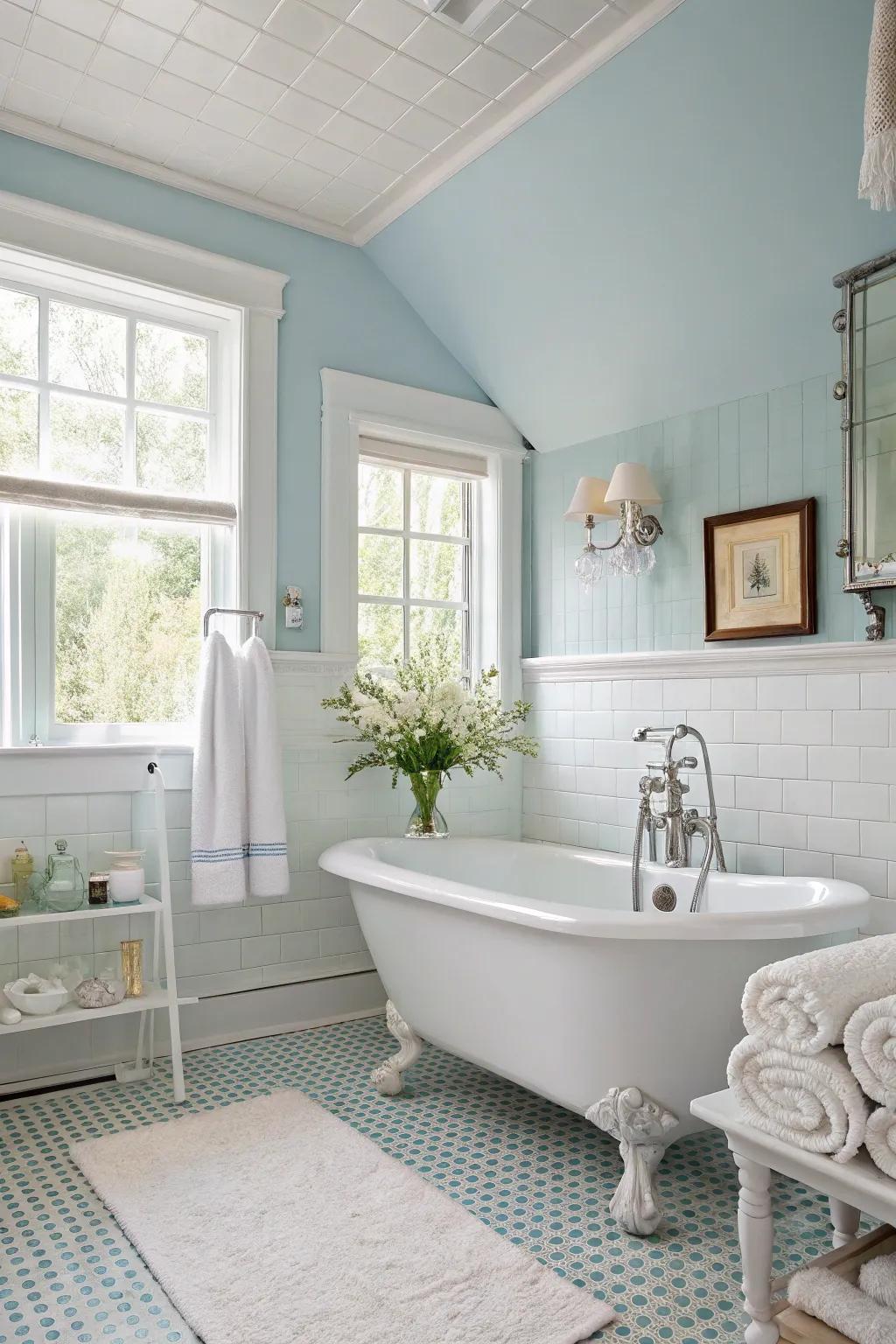 Pastel blue delivers a peaceful and calming essence.