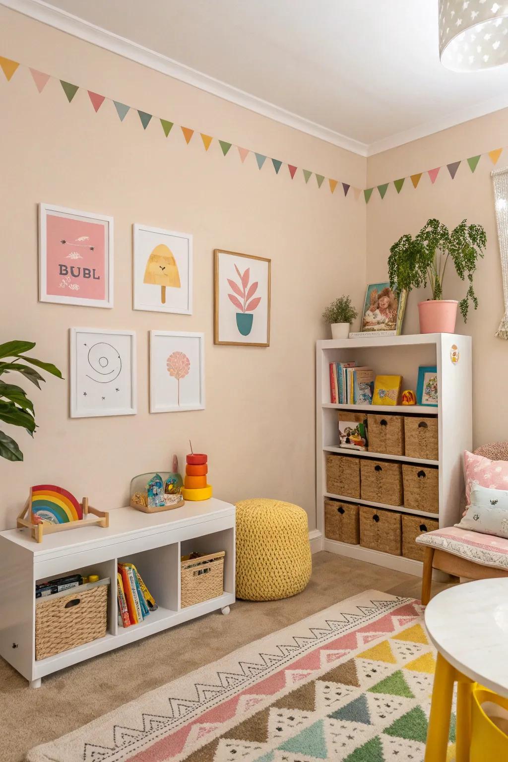 A neutral foundation provides a versatile backdrop for vibrant accents.