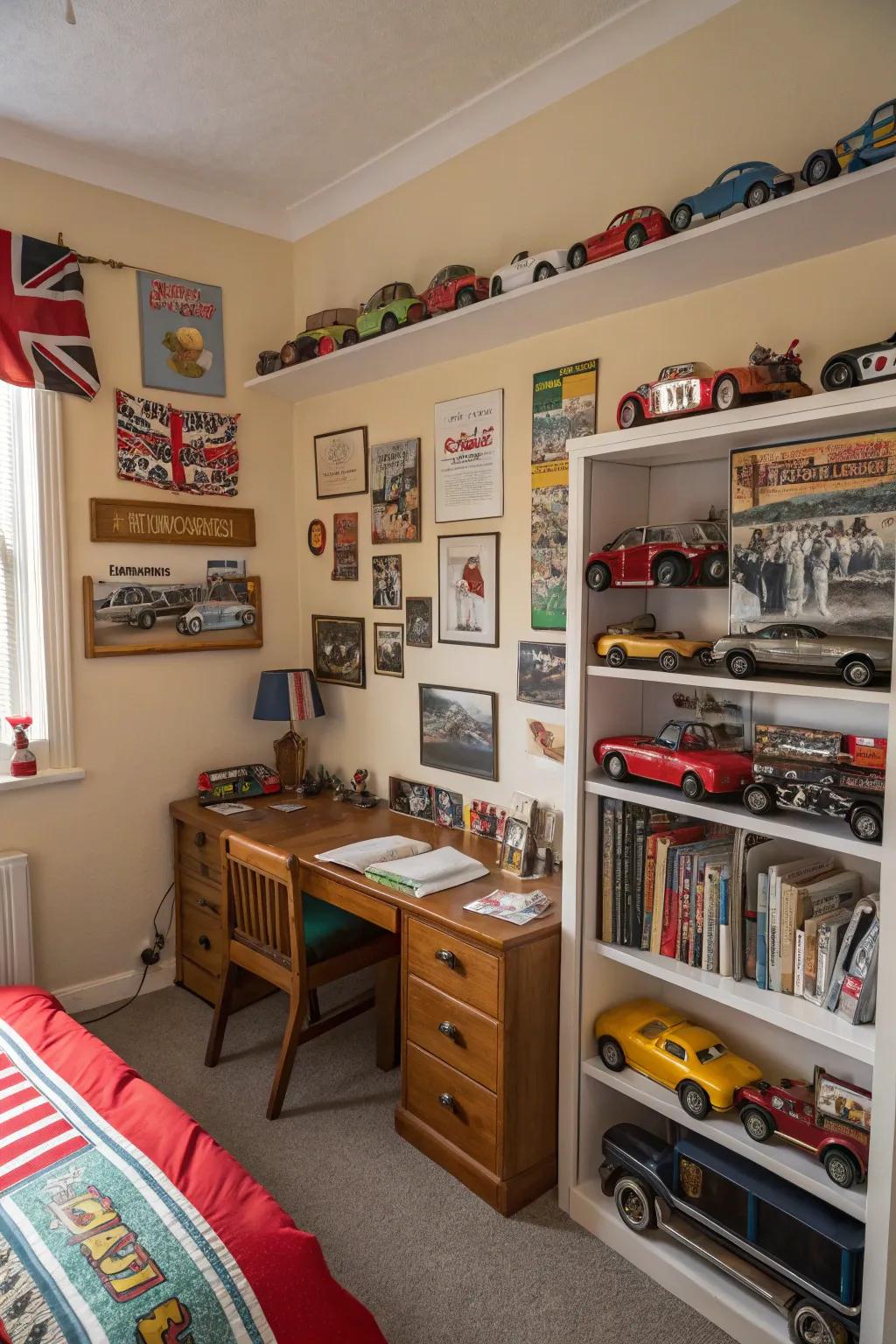 Personal touches make a boy's room feel like their own.