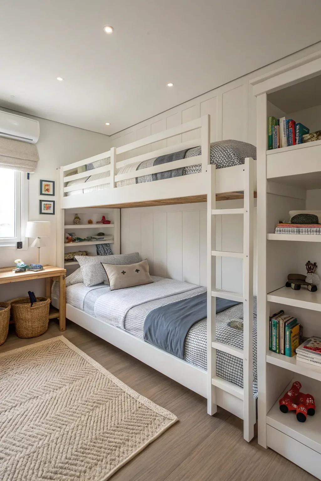 Modern minimalism offers a clean and calming space.