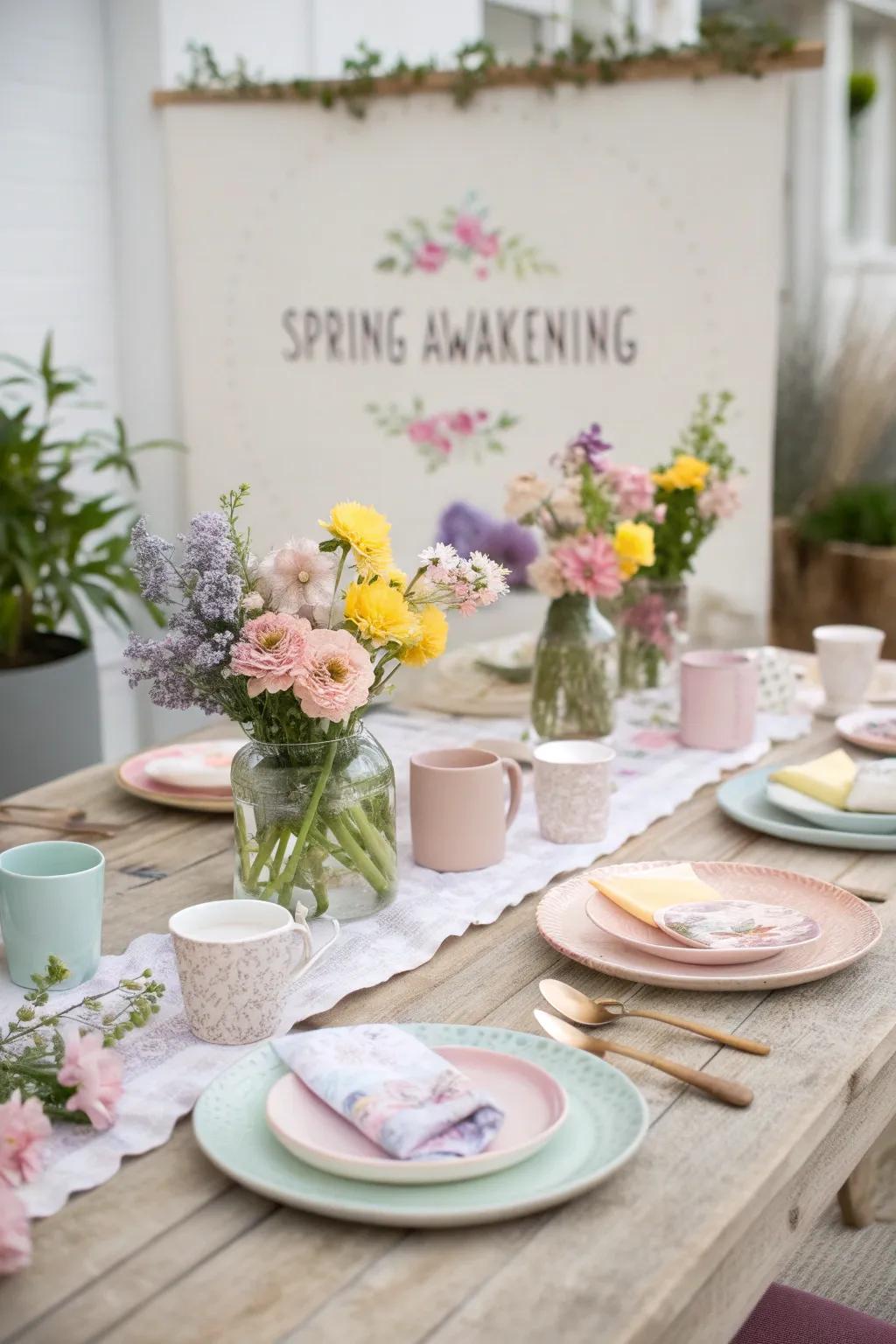 A styled brunch table gives unity and makes the experience better.