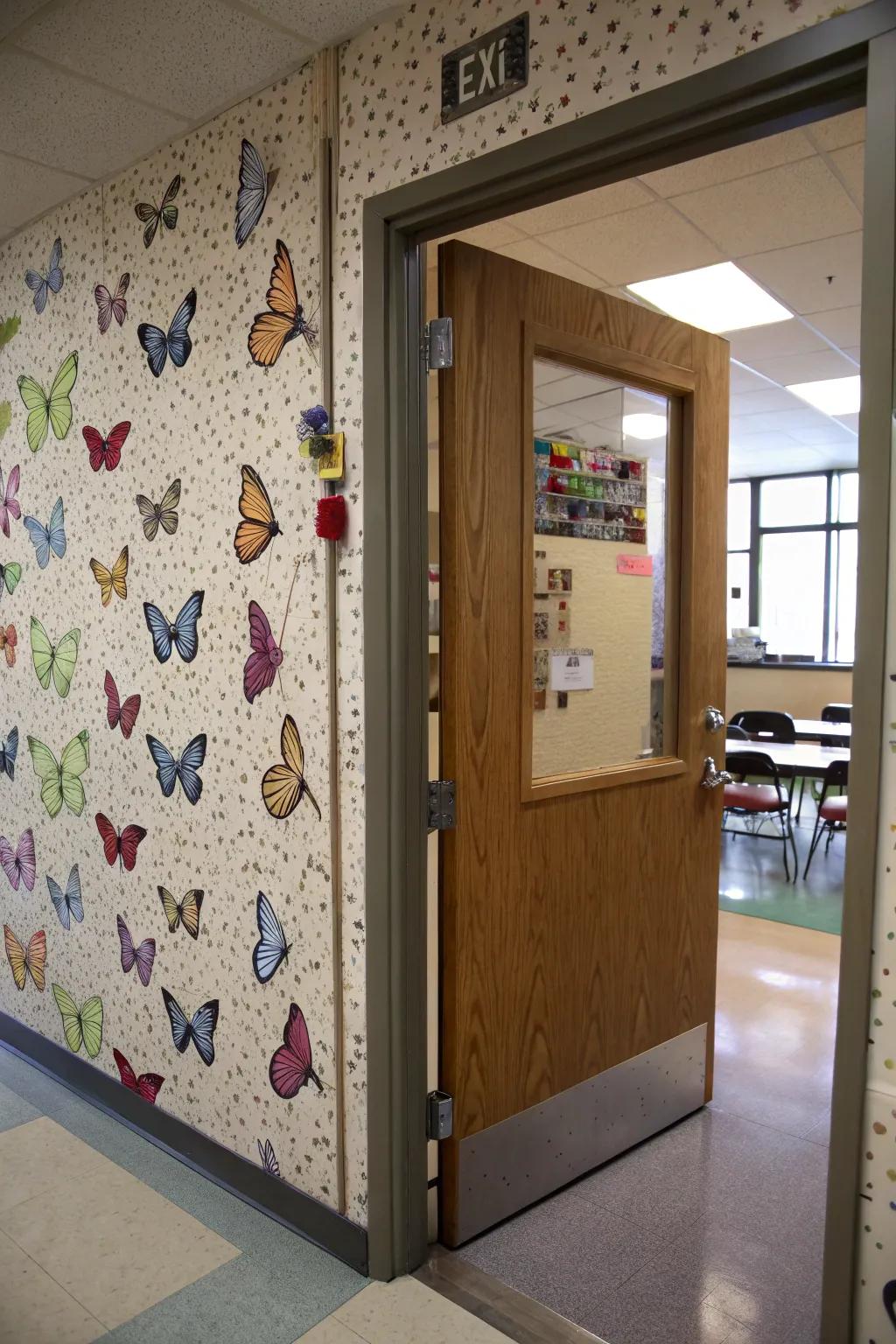 Incorporate dimension using textured backdrops and flutter accents.