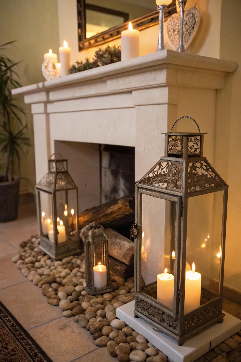 Lanterns give candles a curated and polished look.