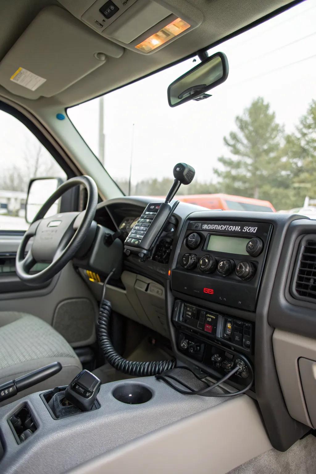 Safety and practicality go together with this comms setup.