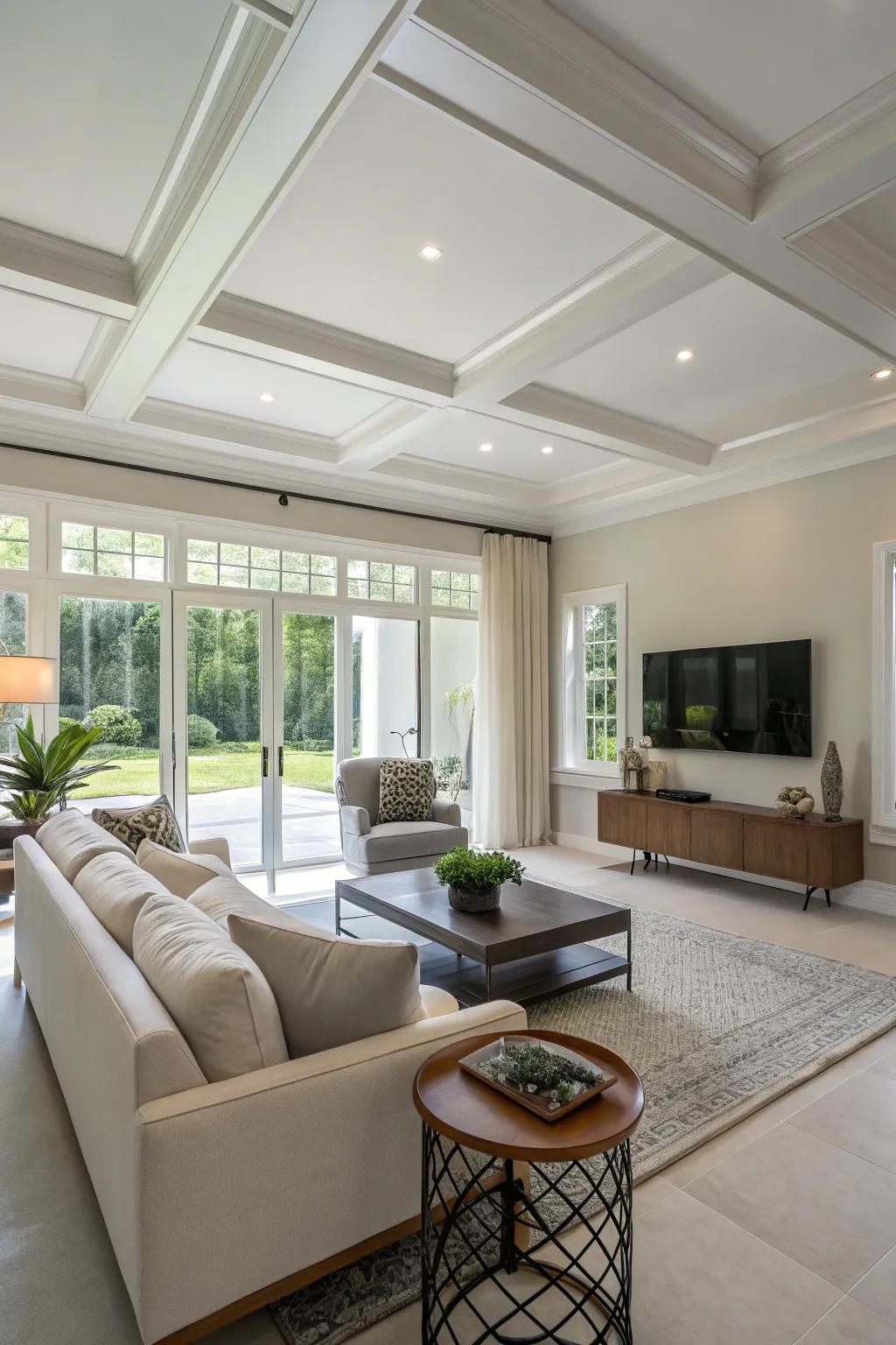 Pristine finishes and subdued palettes culminate in a perennially minimalist ceiling.