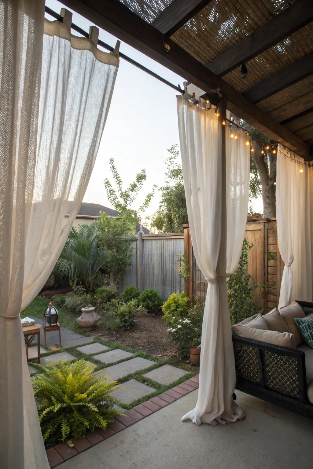 Curtains are a versatile and budget-friendly privacy solution.