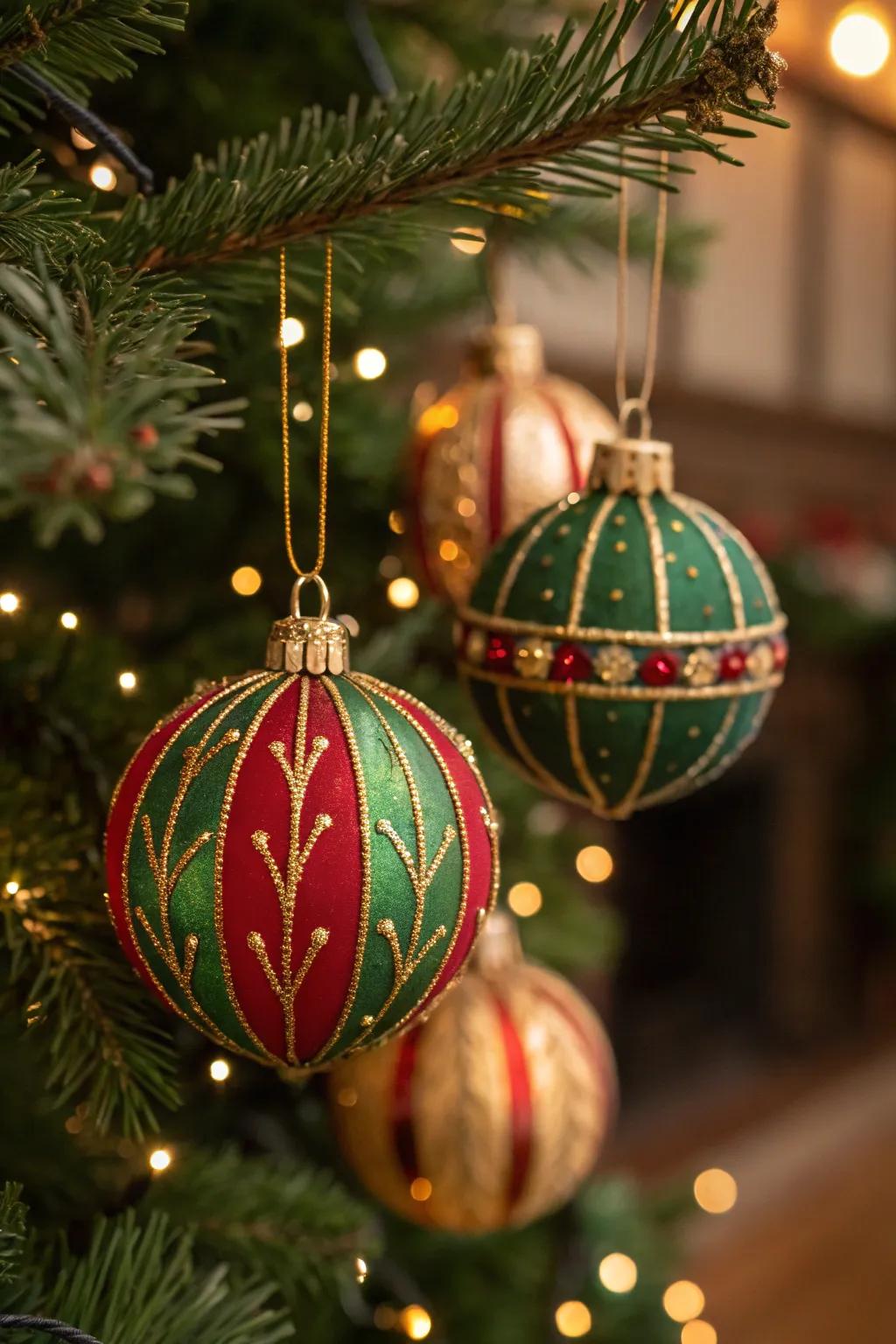 Classic-style spheres add a nostalgic touch to your tree.