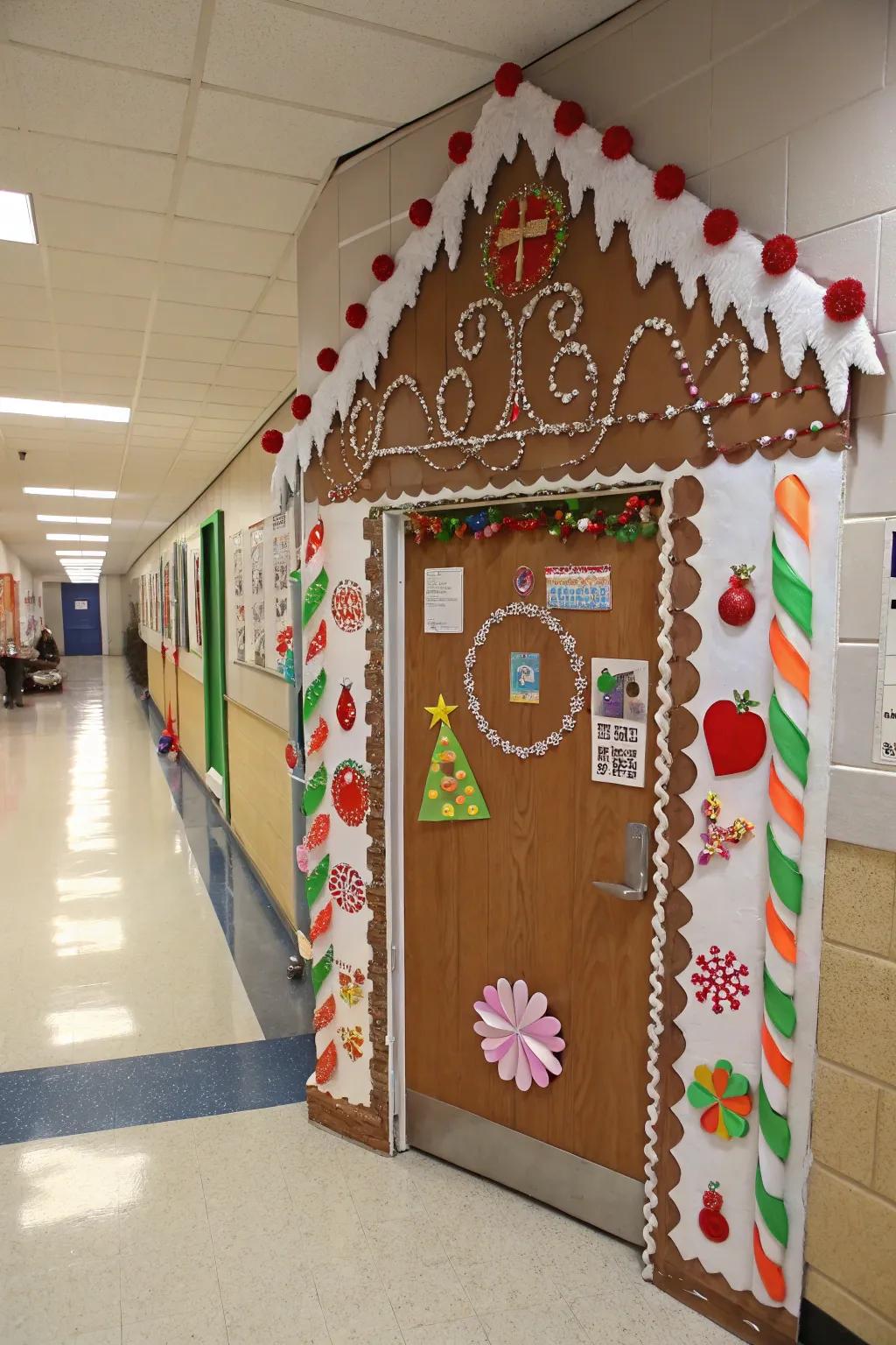 A Sweet Gingerbread House Entrance!