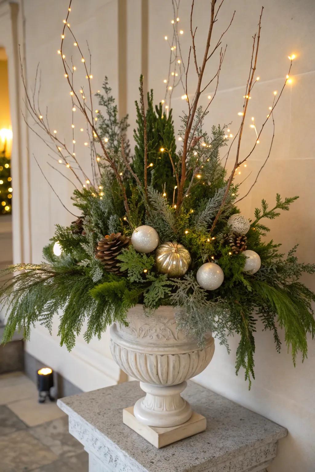 Timeless splendor featuring always-green grace.