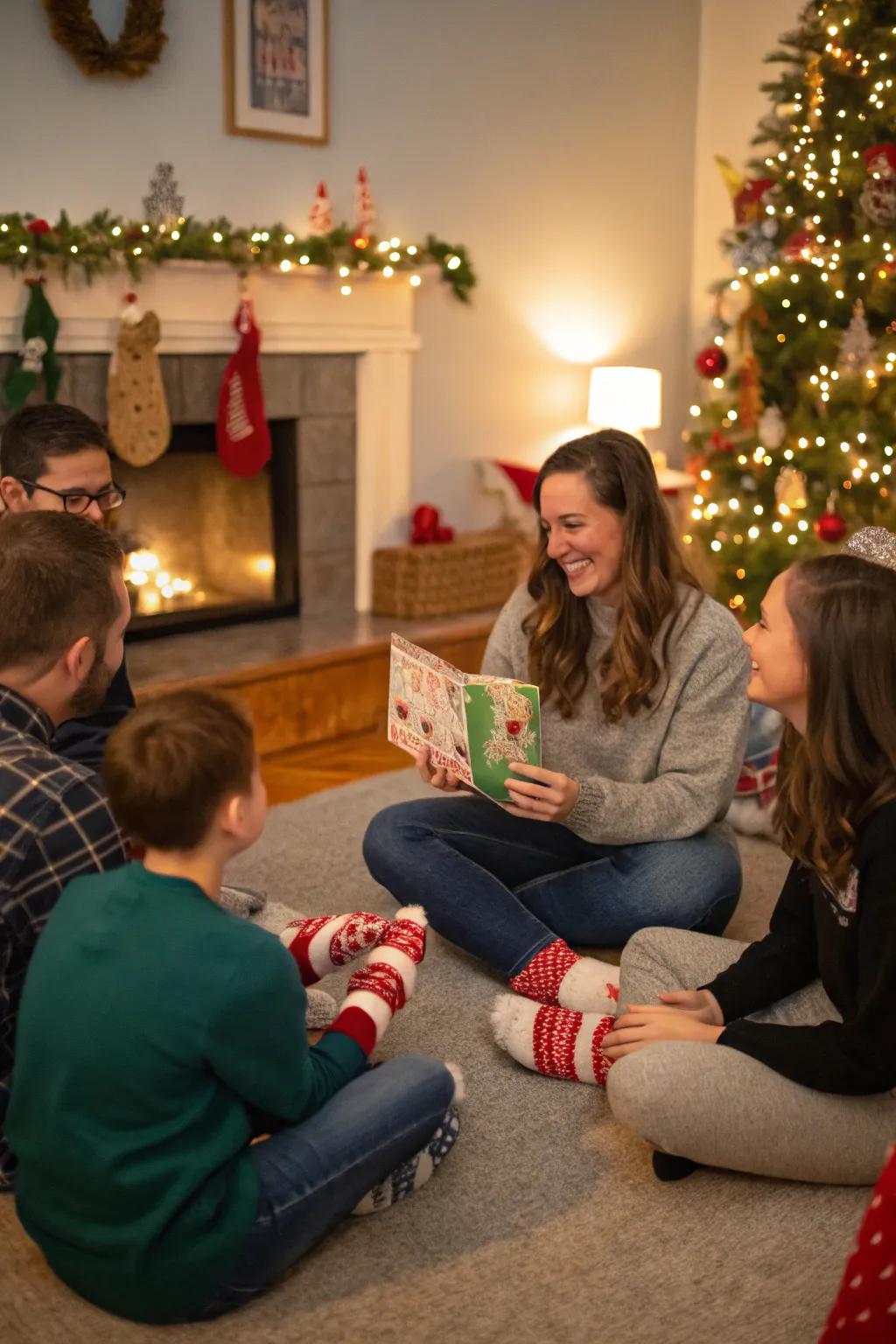 A story game adds a playful twist to your sock exchange.