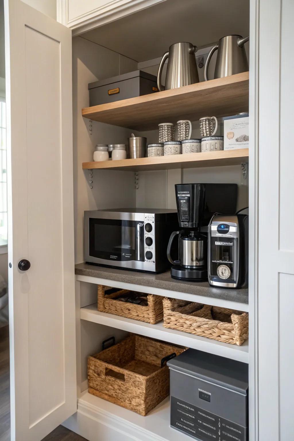 Incorporate appliances for a more streamlined kitchen.