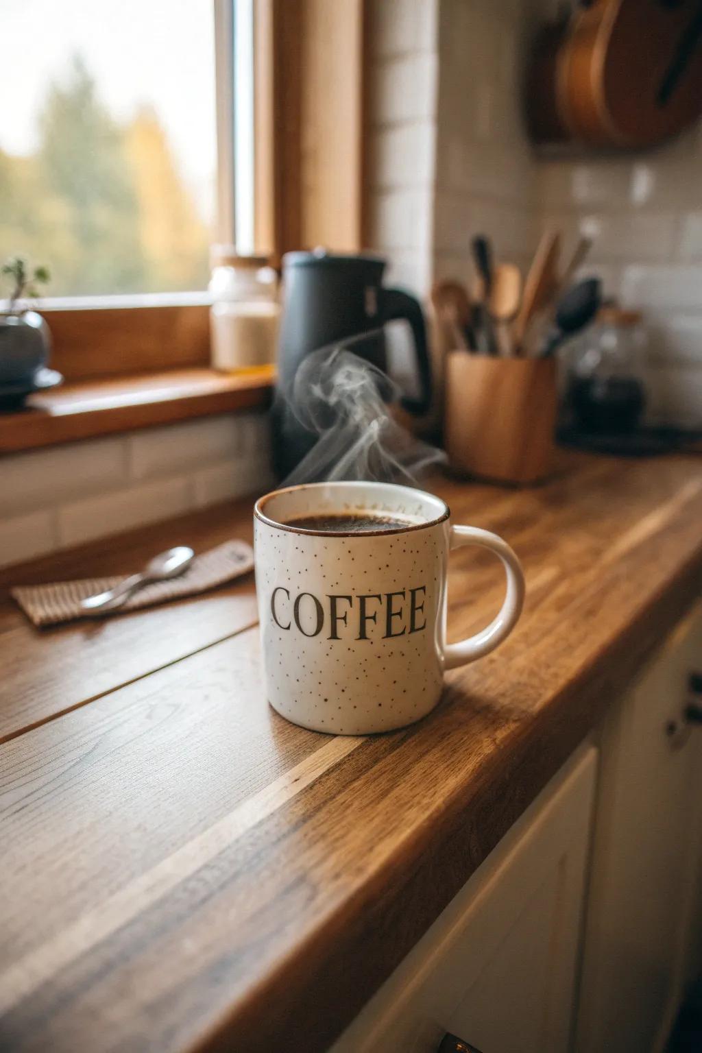Humorous coffee-themed cups for caffeine lovers.