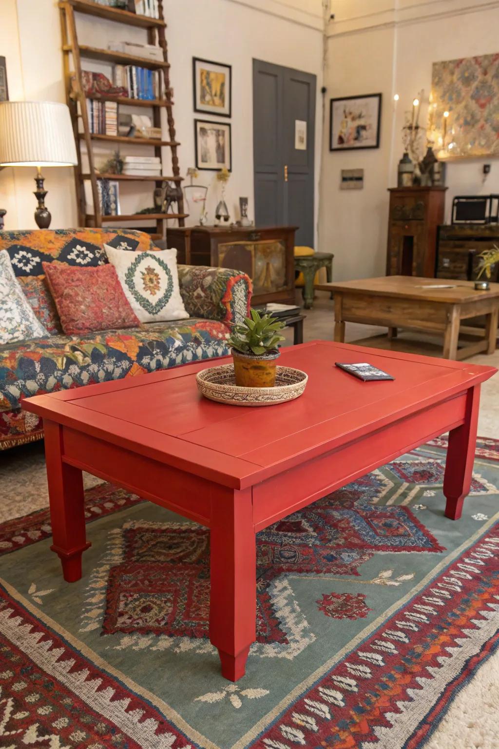 Vivid colors ensure your coffee table becomes a focal point.
