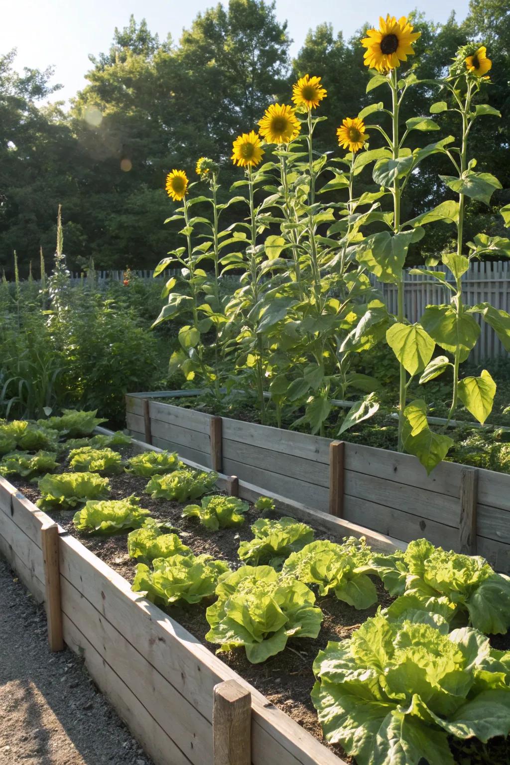 Sky lights provide natural shade, benefiting delicate green leaf leaves.