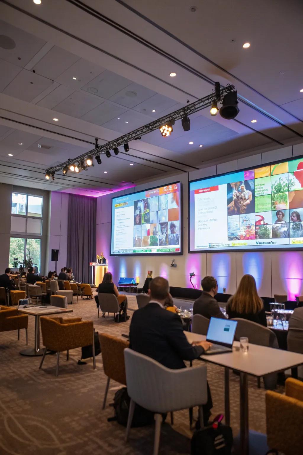 Screen displays captivate and inform your audience.