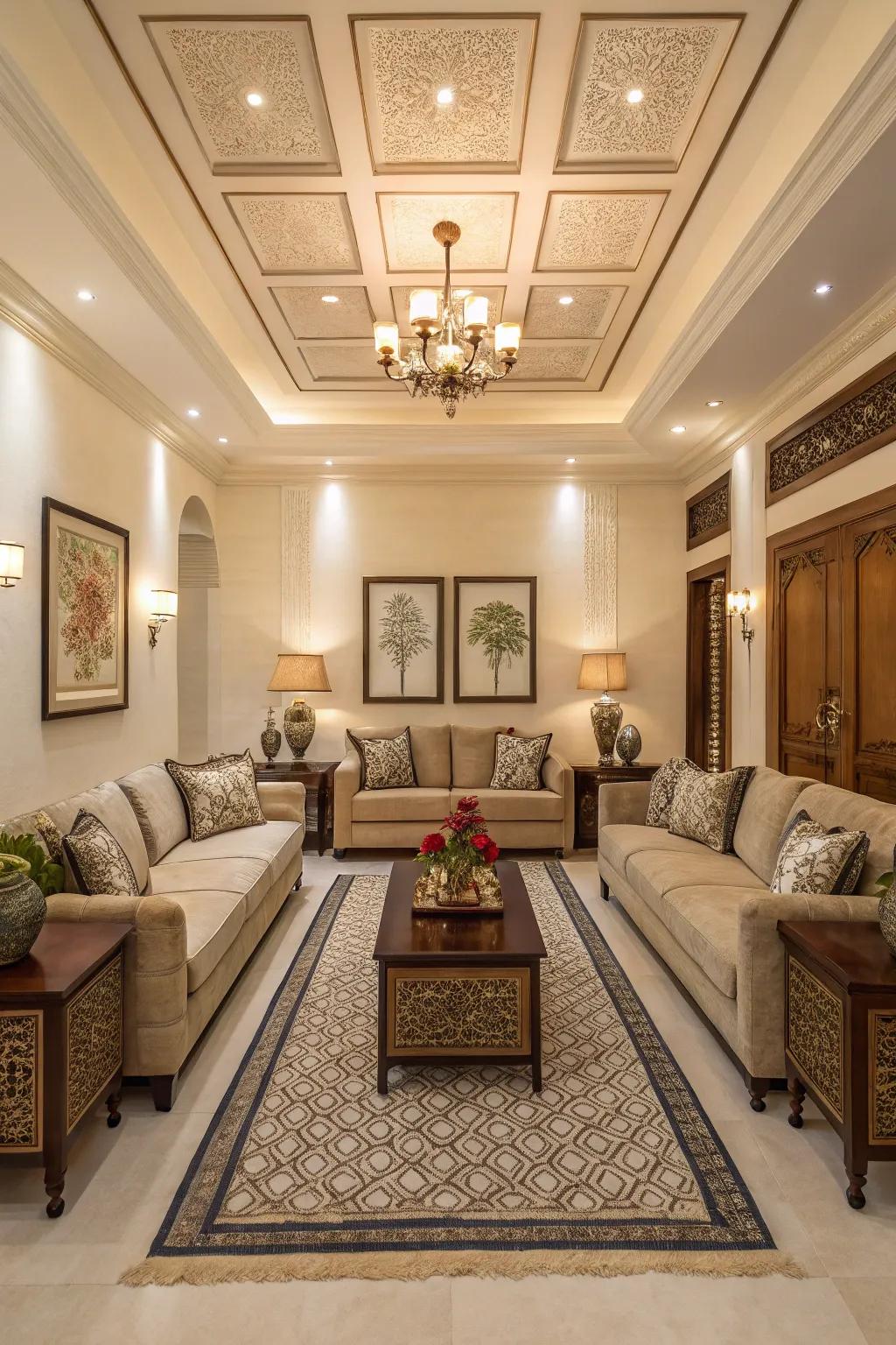 Equilibrium in furniture placement brings harmony and balance to this living space.