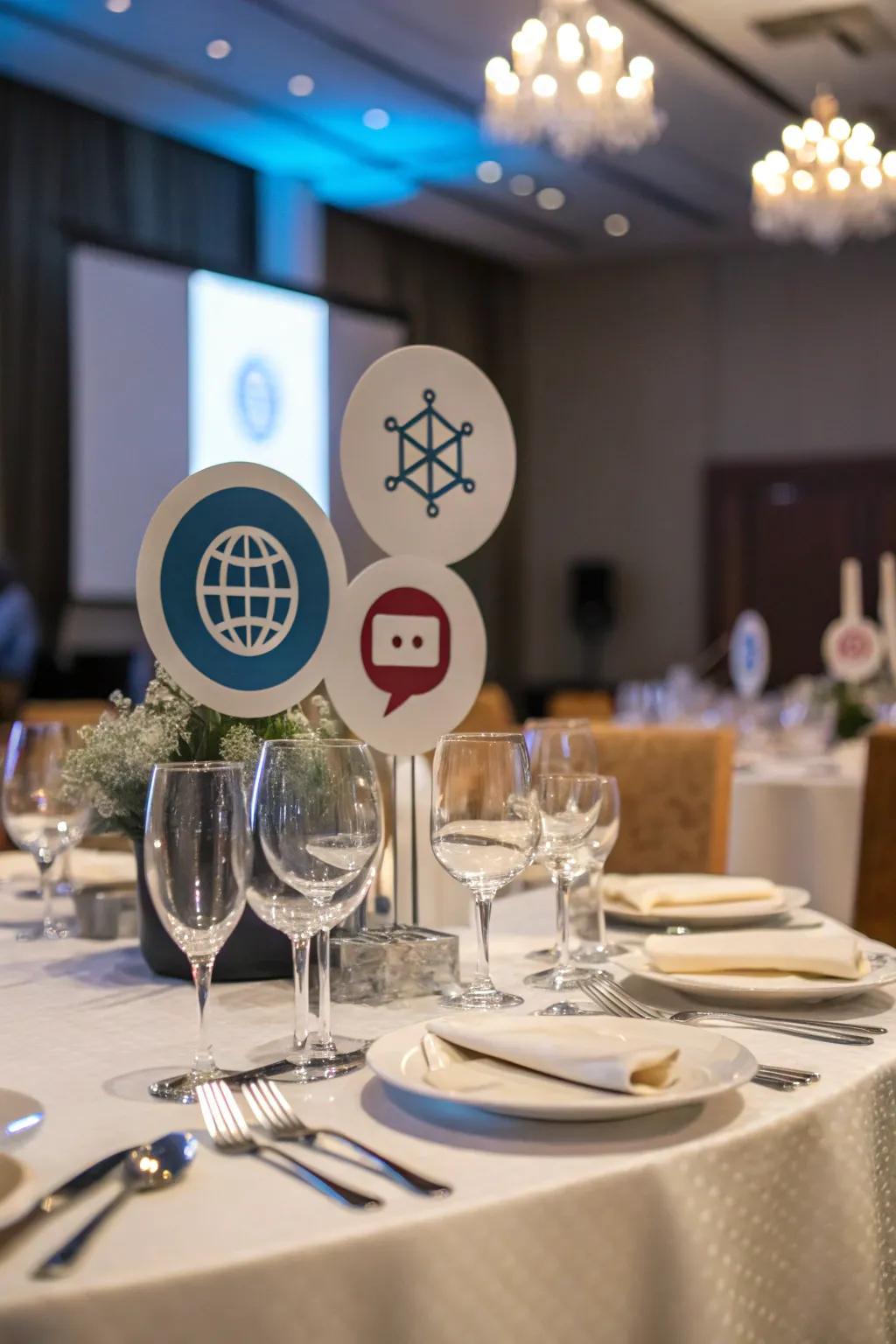 Event-related symbols adding heart to the design.