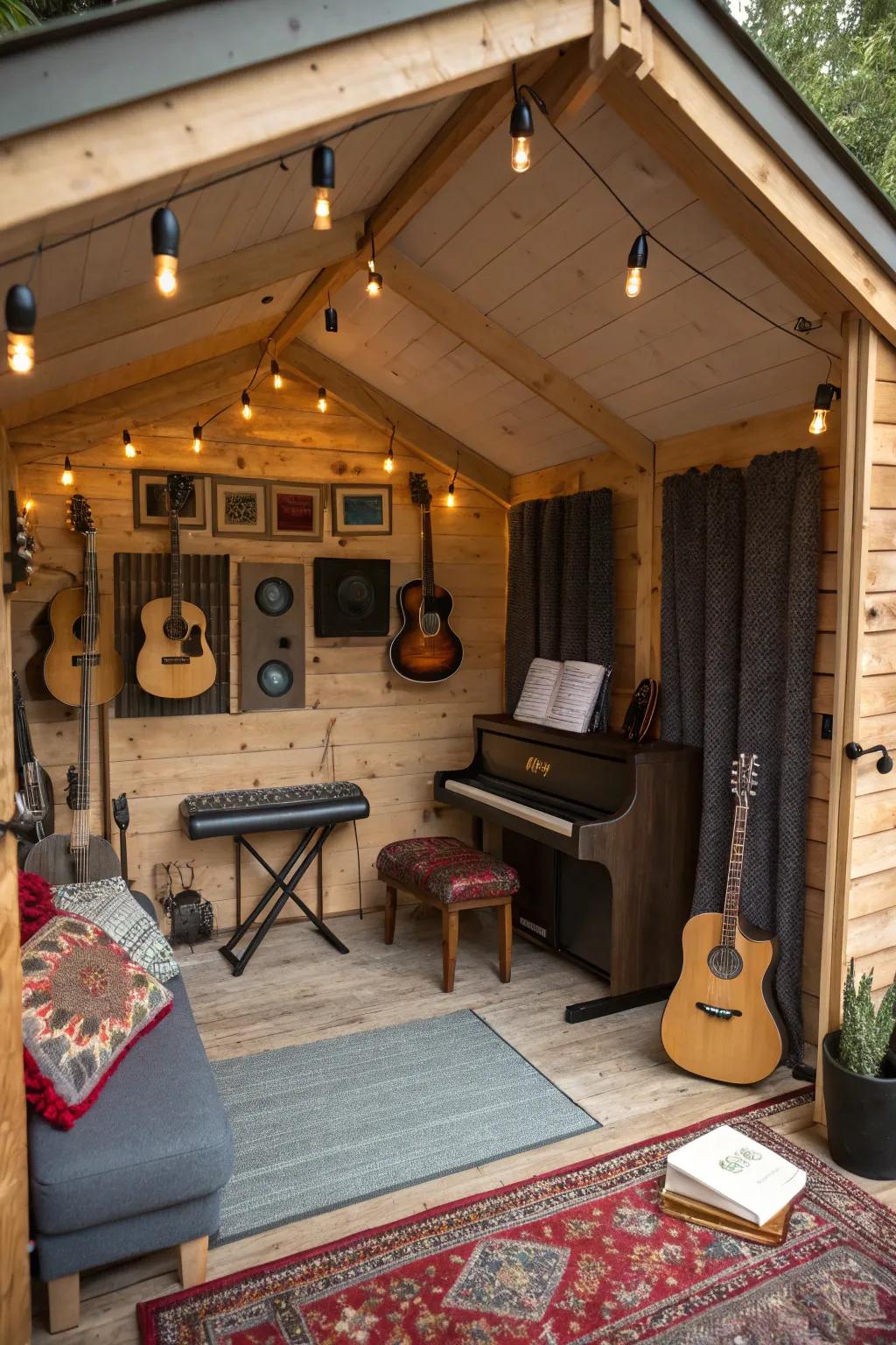 A music space sanctuary for musicians.