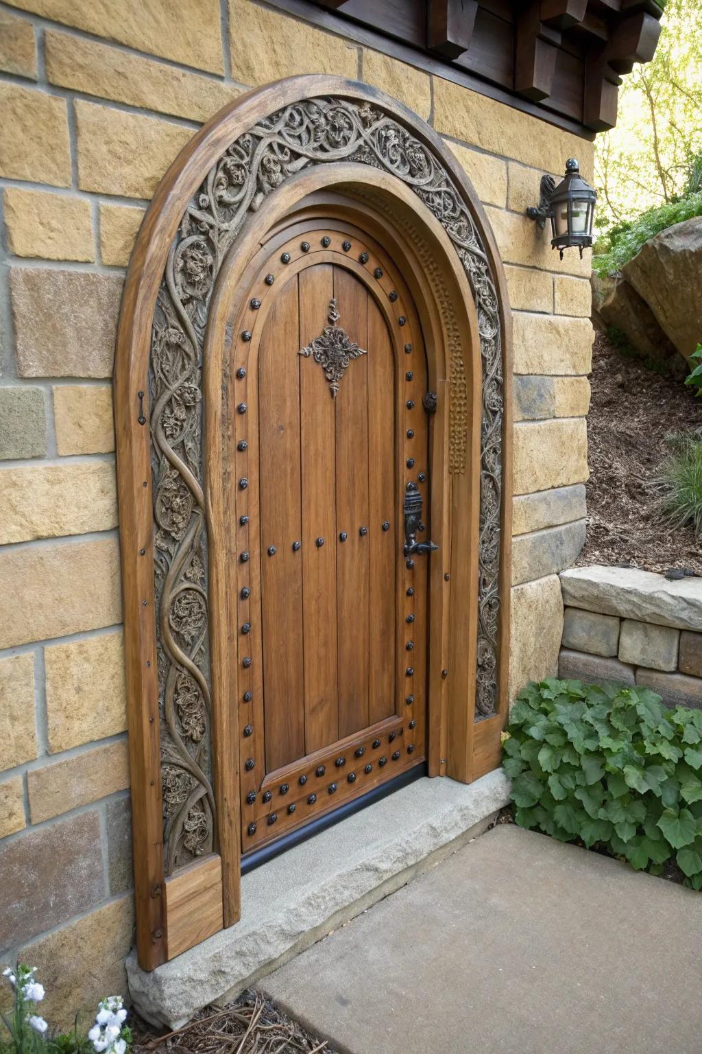 An arched design adds a touch of elegance and architectural interest.