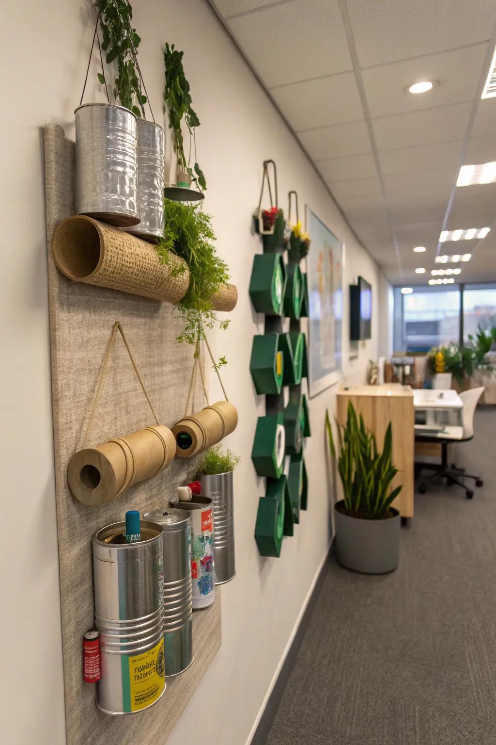 Environmentally conscious baubles add sustainable style to the office.