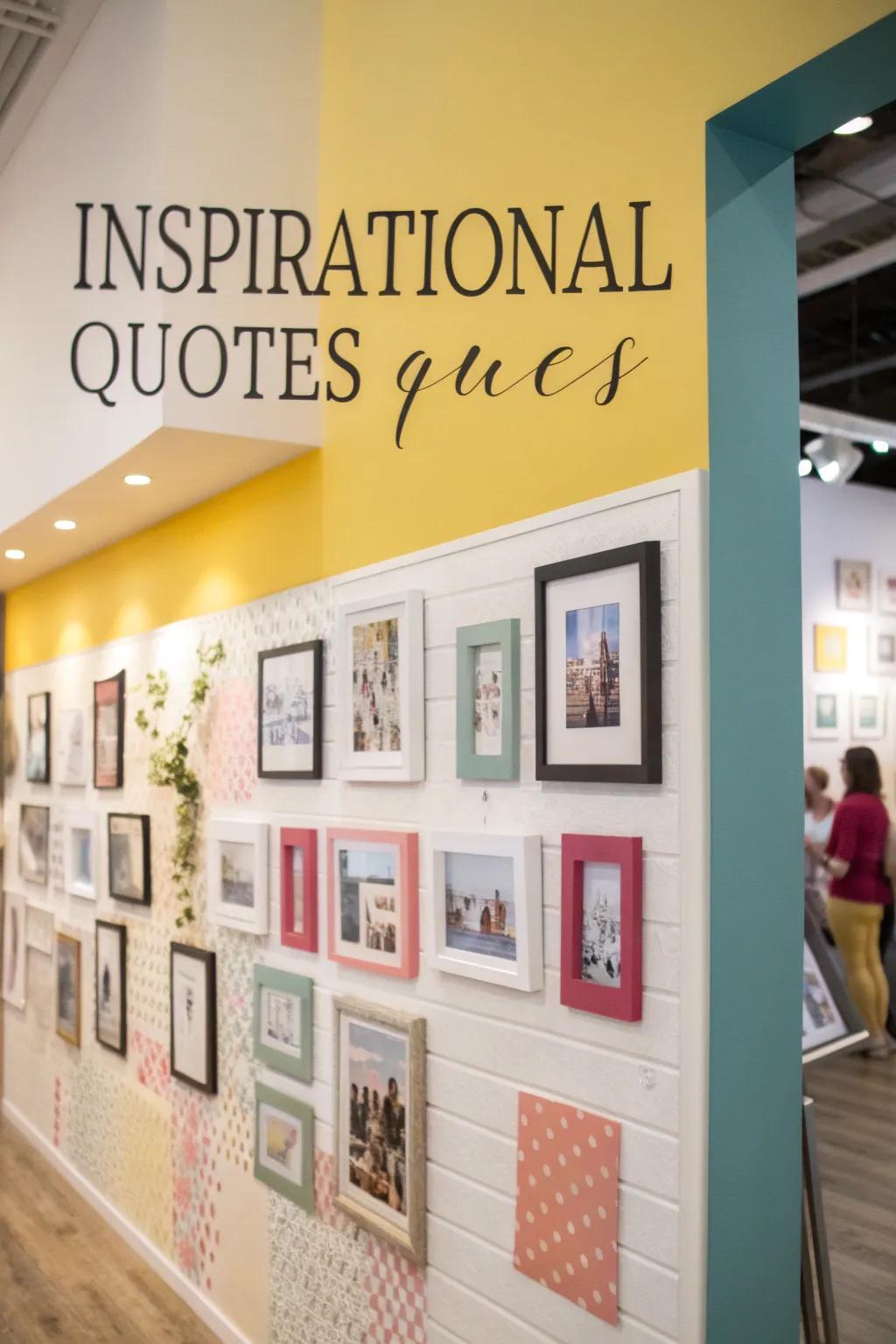 Lettering for an inspired wall with personal expression.