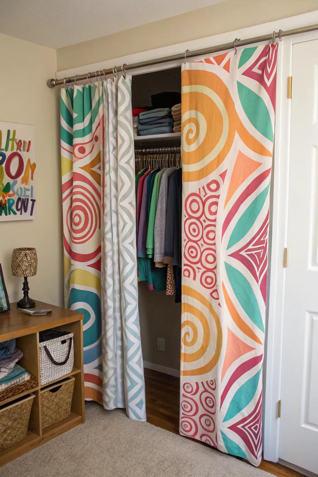 Transform your curtains into art with DIY designs.