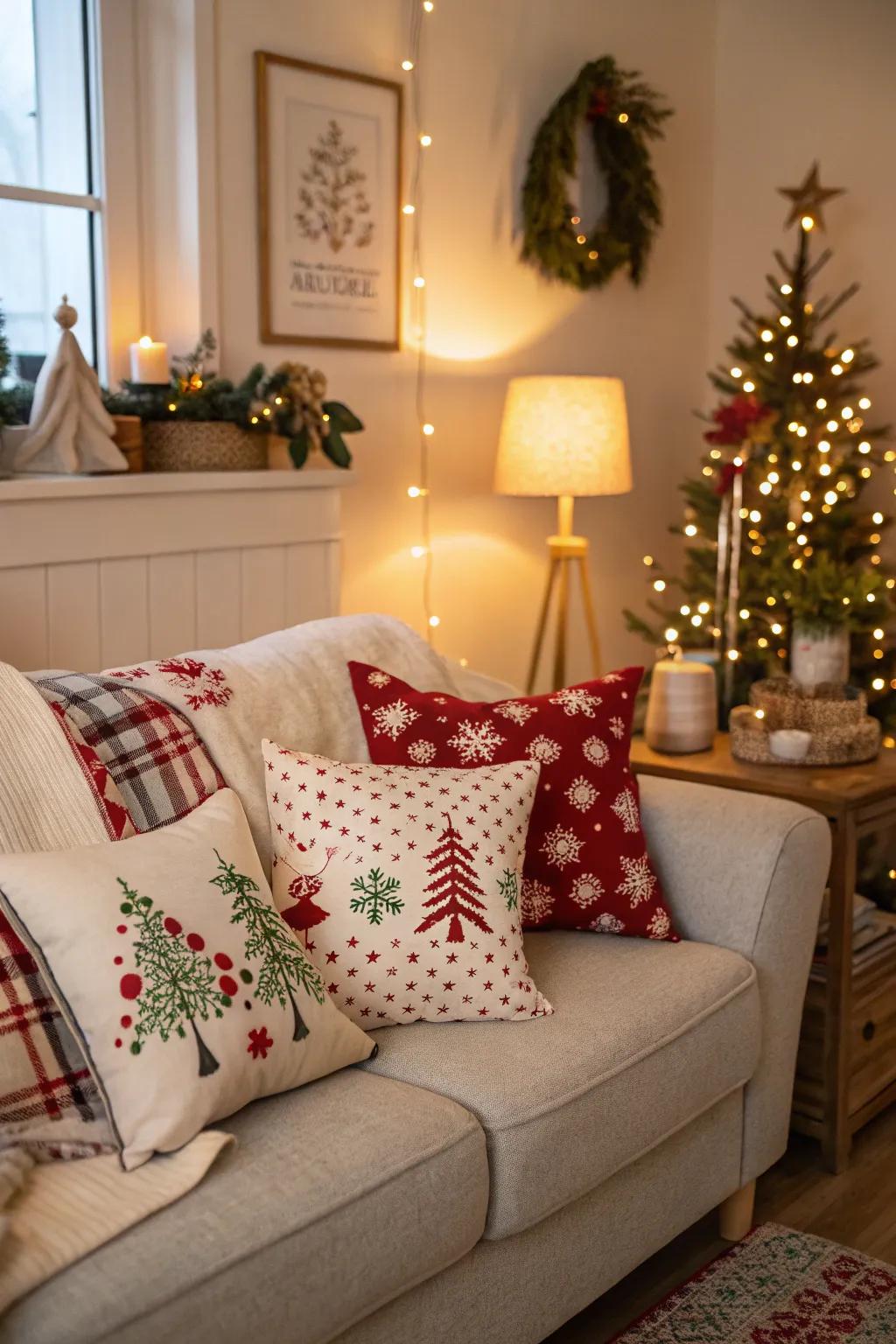 Holiday pillow covers instantly bring festive cheer to your space.