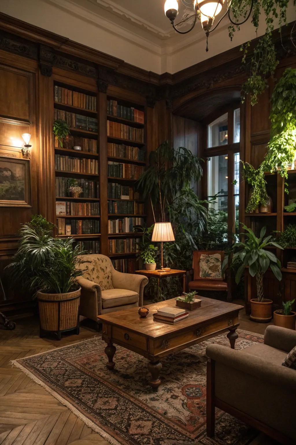 Natural components add vitality and balance to the decor.