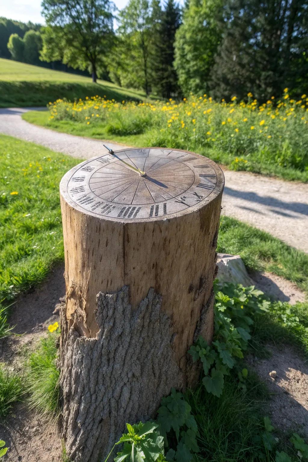 Embrace slow living with an equatorial tracker set on a tree stump.