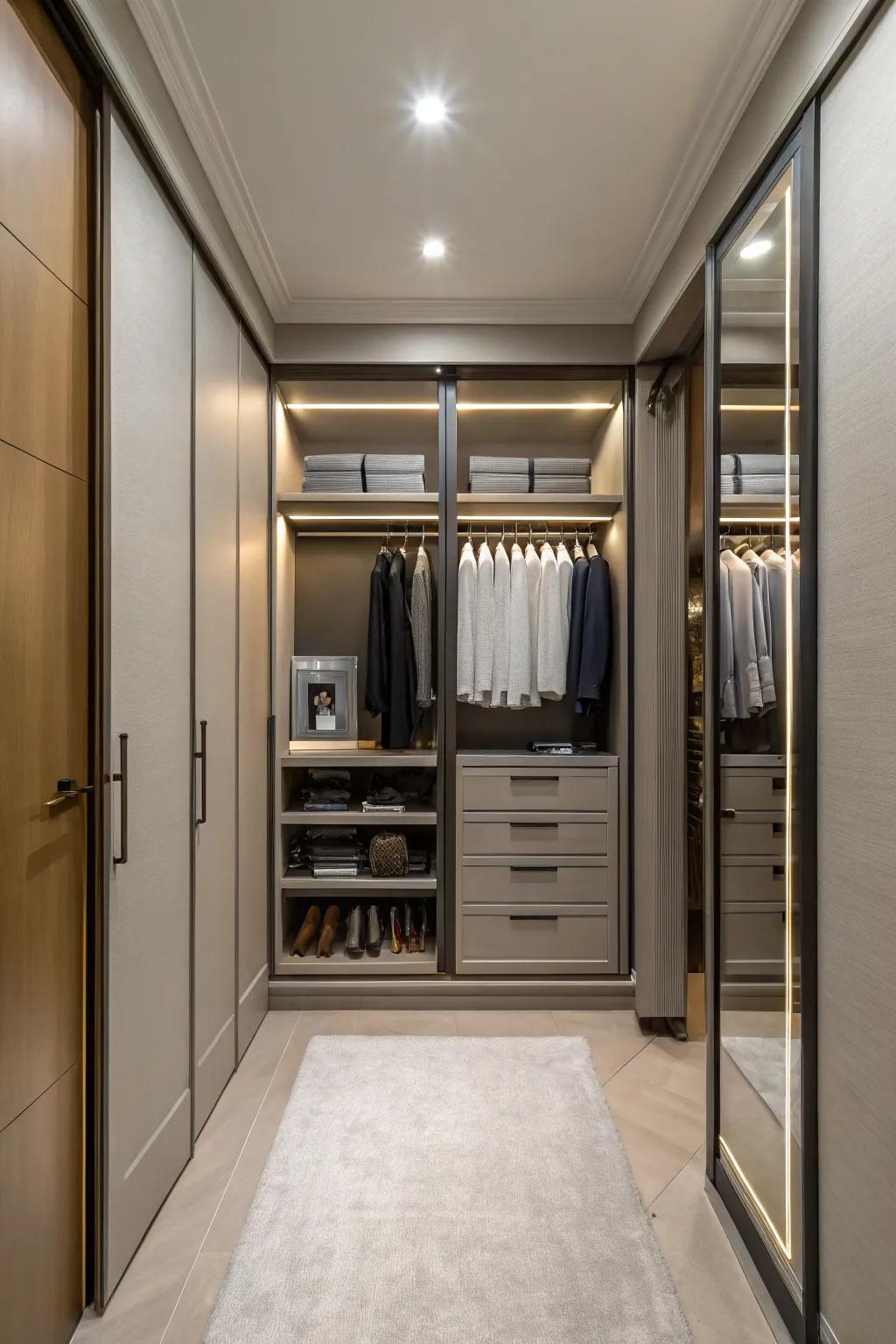 Optimize space using elegant horizontal doors.