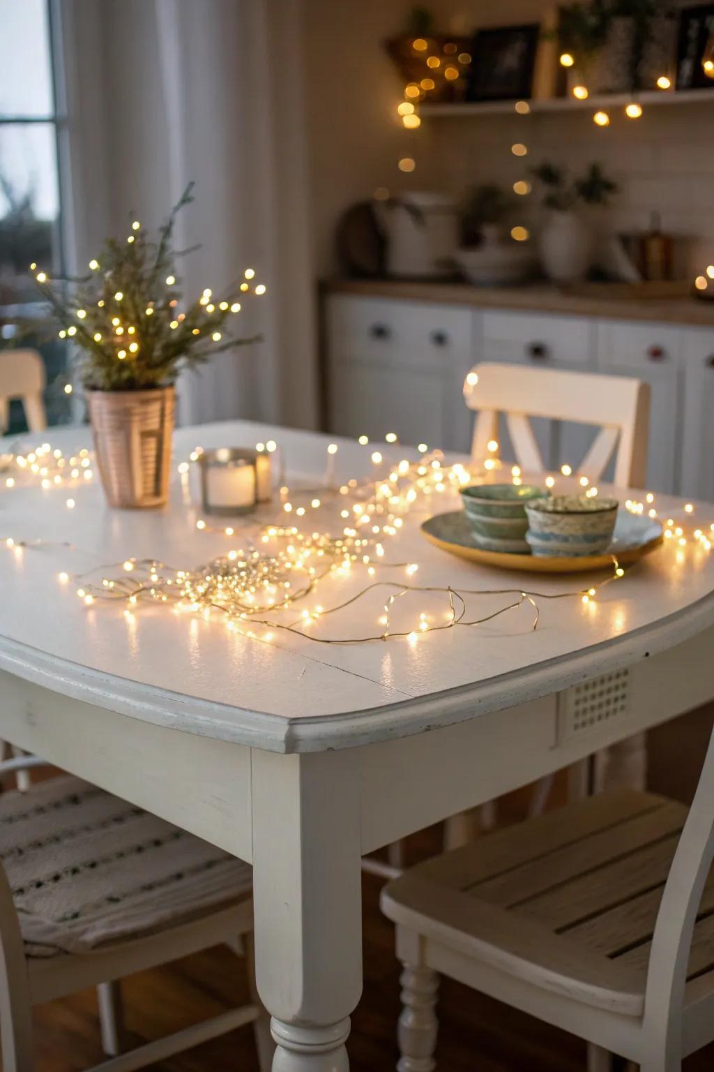 Sparkle illumination introduces an enchanted touch to your table setting.