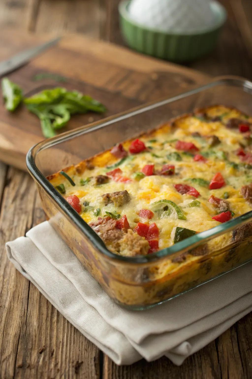 Hearty brunch bake, a versatile brunch option.