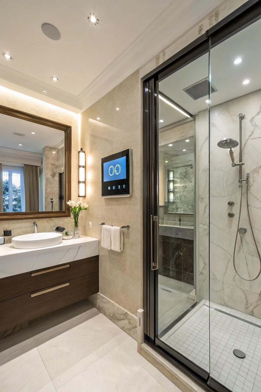 Advanced technology introduces comfort and contemporary luxury to ensuites.