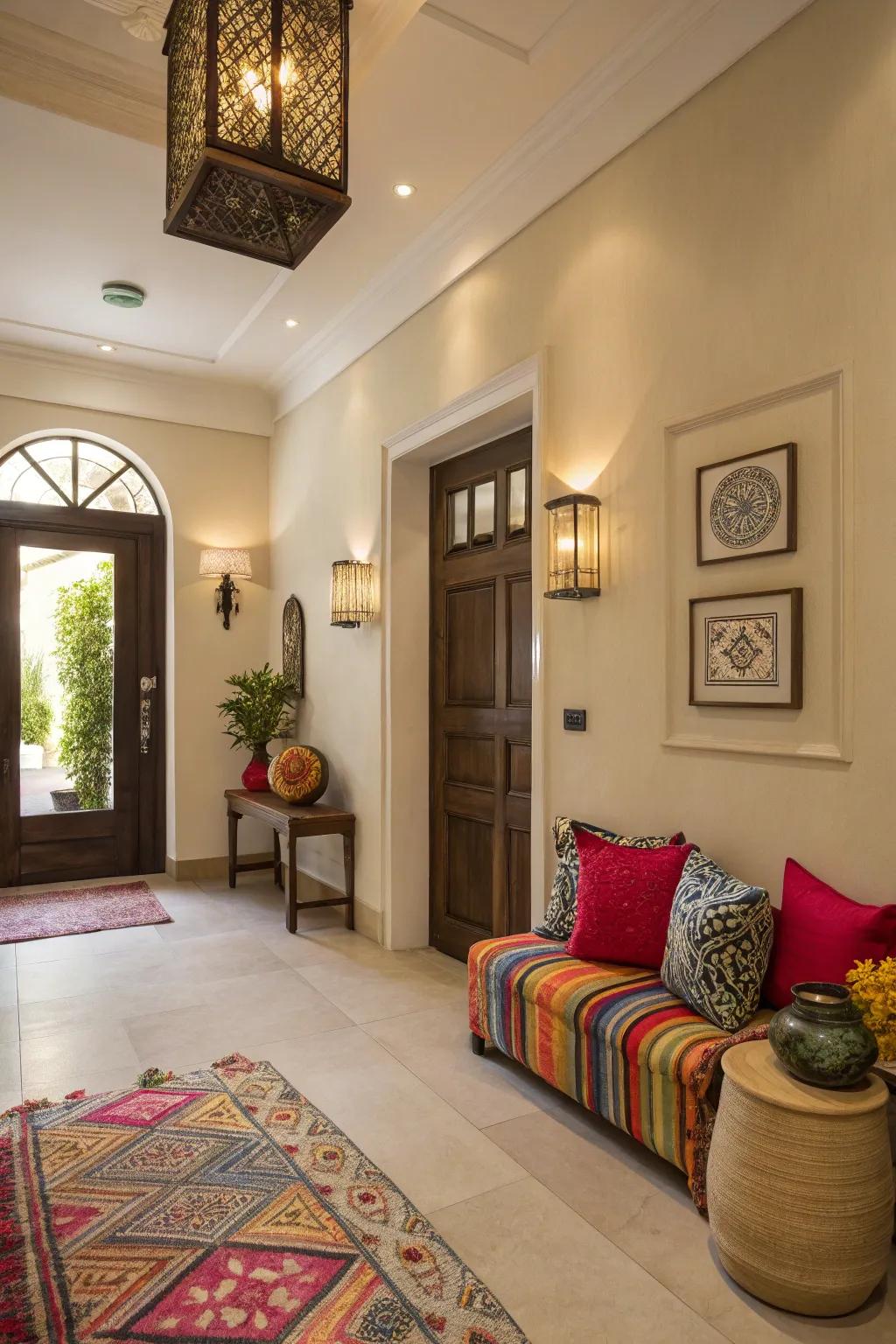 A harmonious color palette establishes a welcoming ambiance.